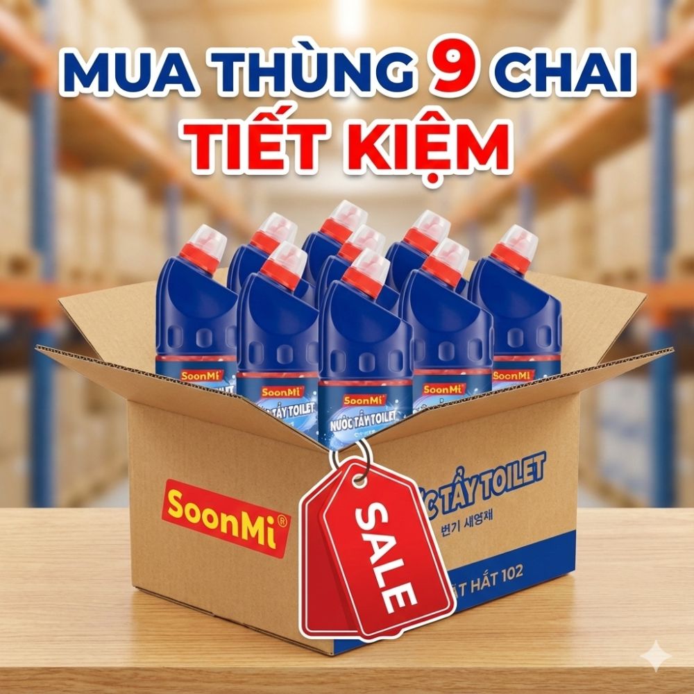 1 Thùng 9 Chai Nước Tẩy Toilet SoonMi 880ml_thumbnail_9