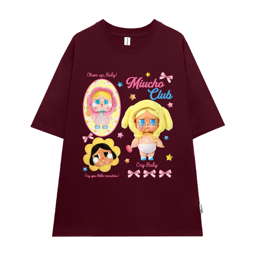 Áo thun CRY BABY nhiều màu ATD1336 Miucho form rộng vải cotton in mix_thumbnail_20