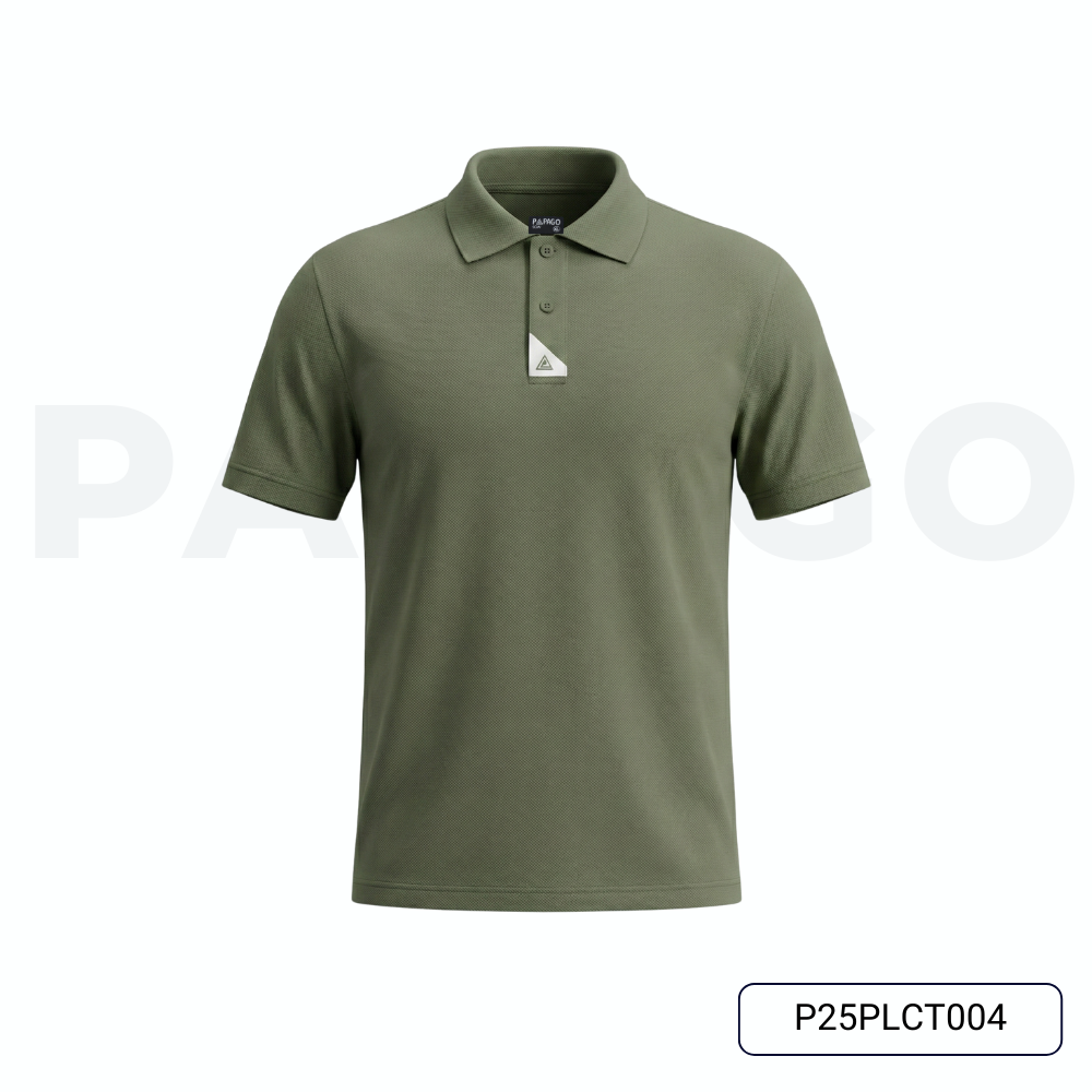 Áo polo cao cấp PAPAGO nam Trung niên vải cotton kim cương form rộng thêu logo trụ áo - P25PLCT004_thumbnail_7