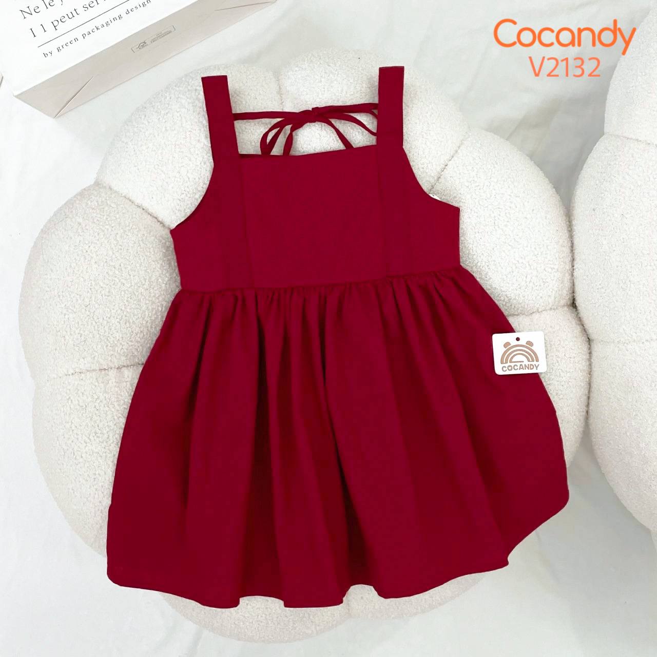 Váy yếm 2 dây ĐỎ dây buộc_thumbnail_0