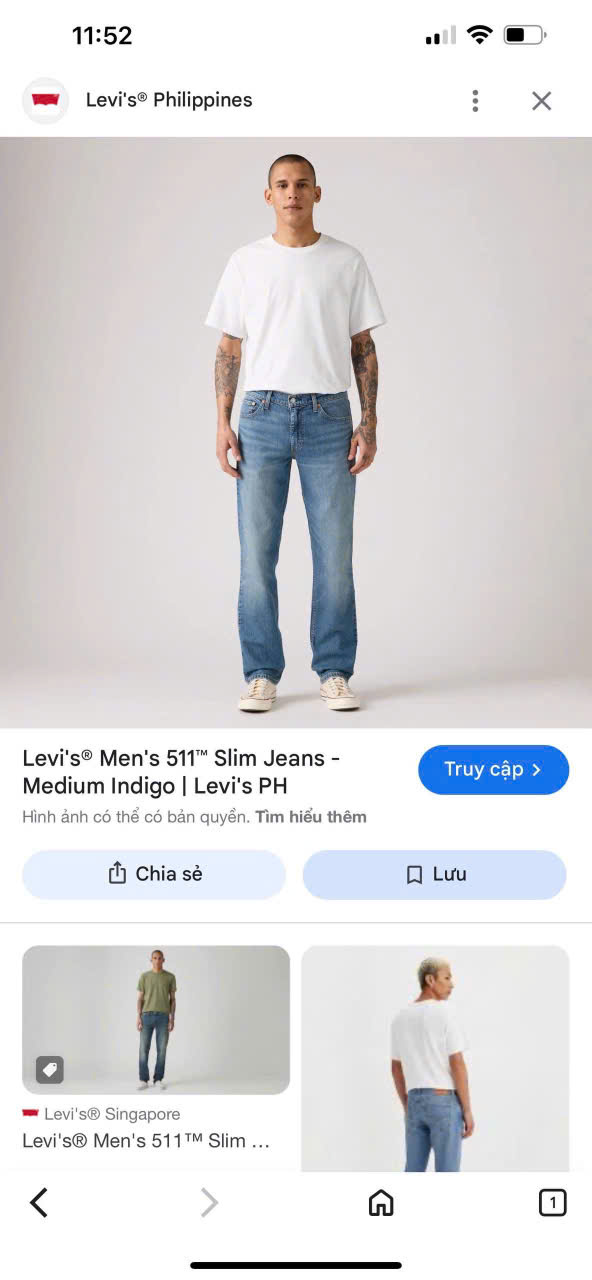 Q351 QUẦN JEAN NAM 3 MÀU (KÈM TÚI GIẤY)