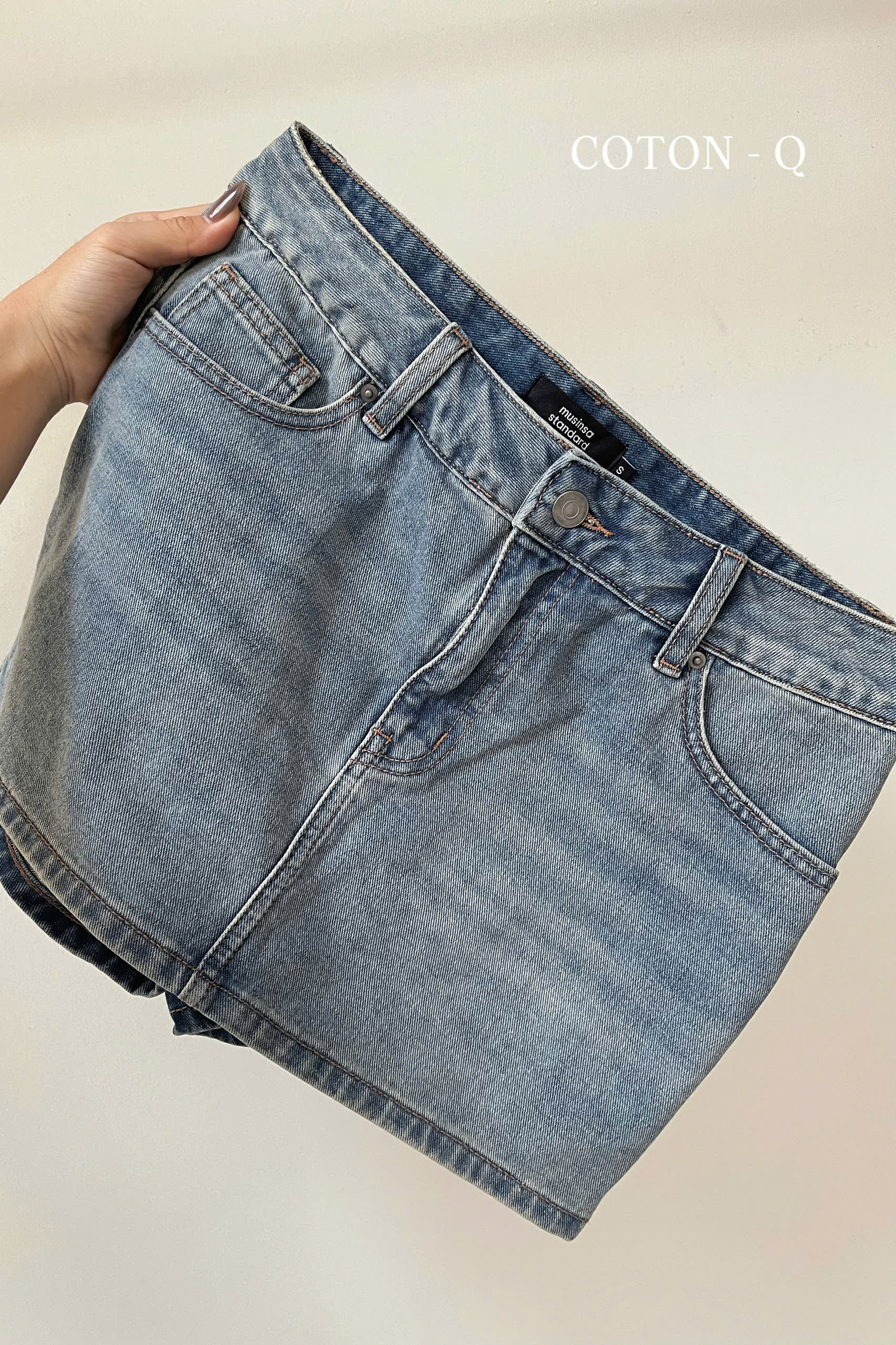 Chân váy jean ngắn có quần trong ( NHẠT )_thumbnail_14