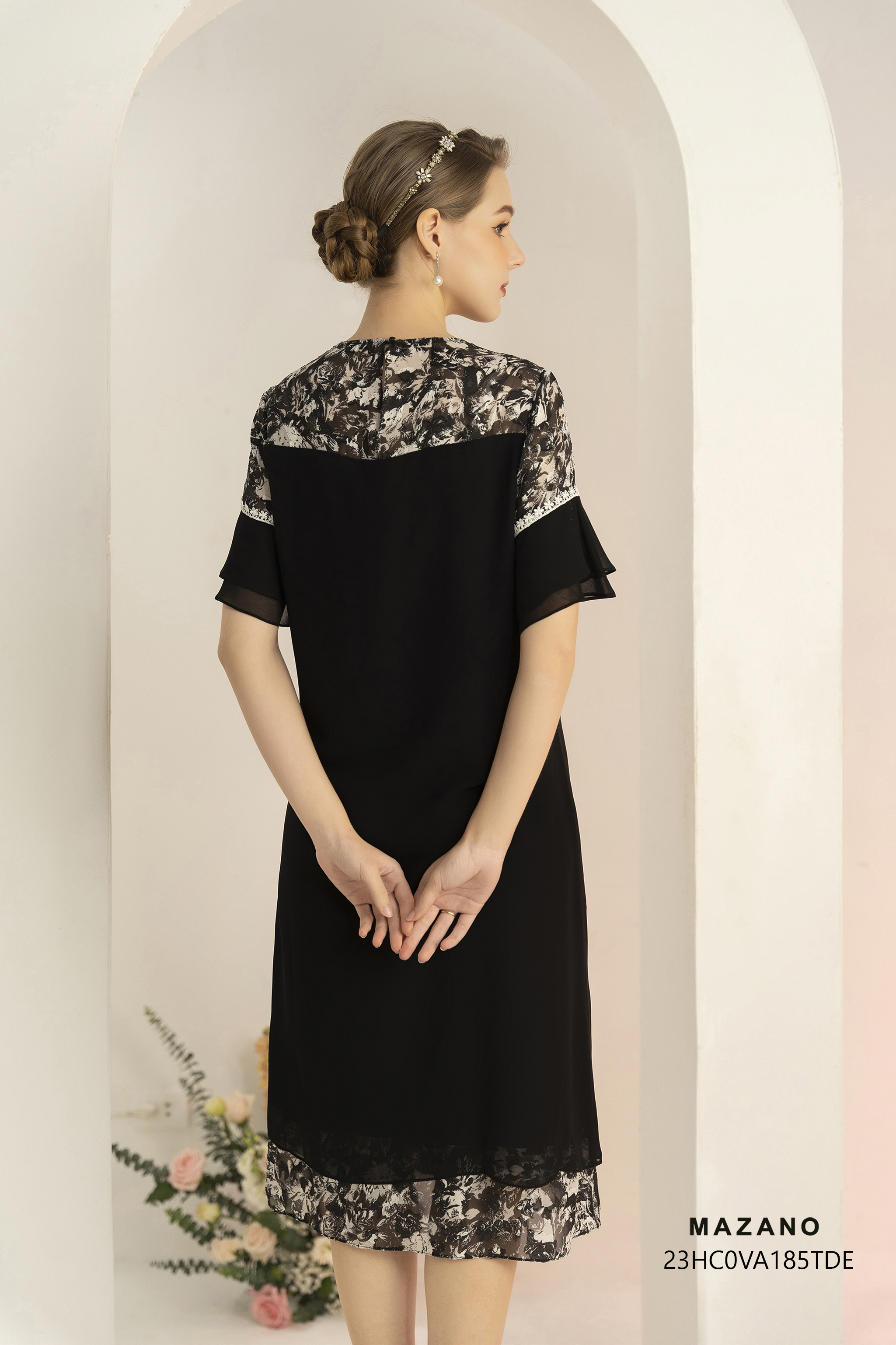 Đầm suông A cách điệu  phối họa tiết_thumbnail_4