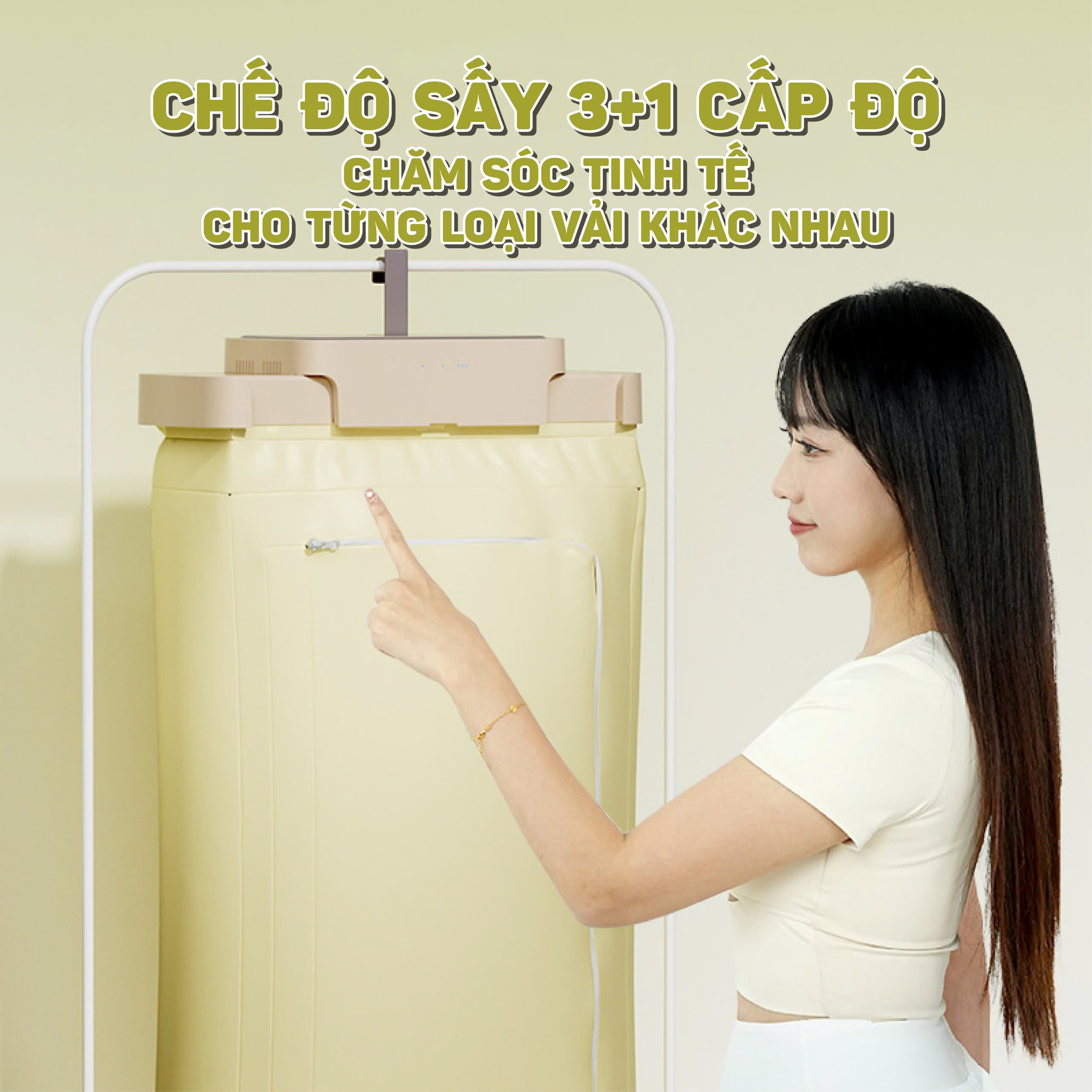 Máy Sấy Quần Áo Gấp Gọn TẶNG MIẾNG GIẶT HH02