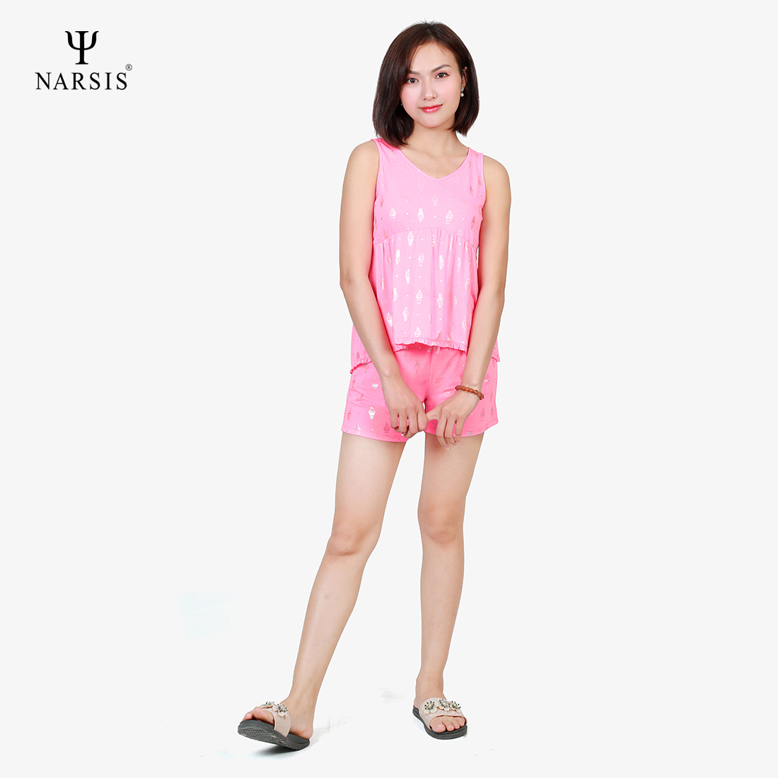 BỘ HÈ NỮ M8044 NARSIS CHẤT LIỆU THOÁNG MÁT, DỄ CHỊU, THOẢI MÁI CẢ NGÀY, DỄ VẬN ĐỘNG