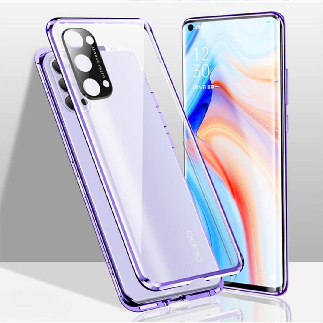 Ốp lưng điện thoại 2 mặt dành cho điện thoại oppo với khung viền bằng kim loại_thumbnail_5
