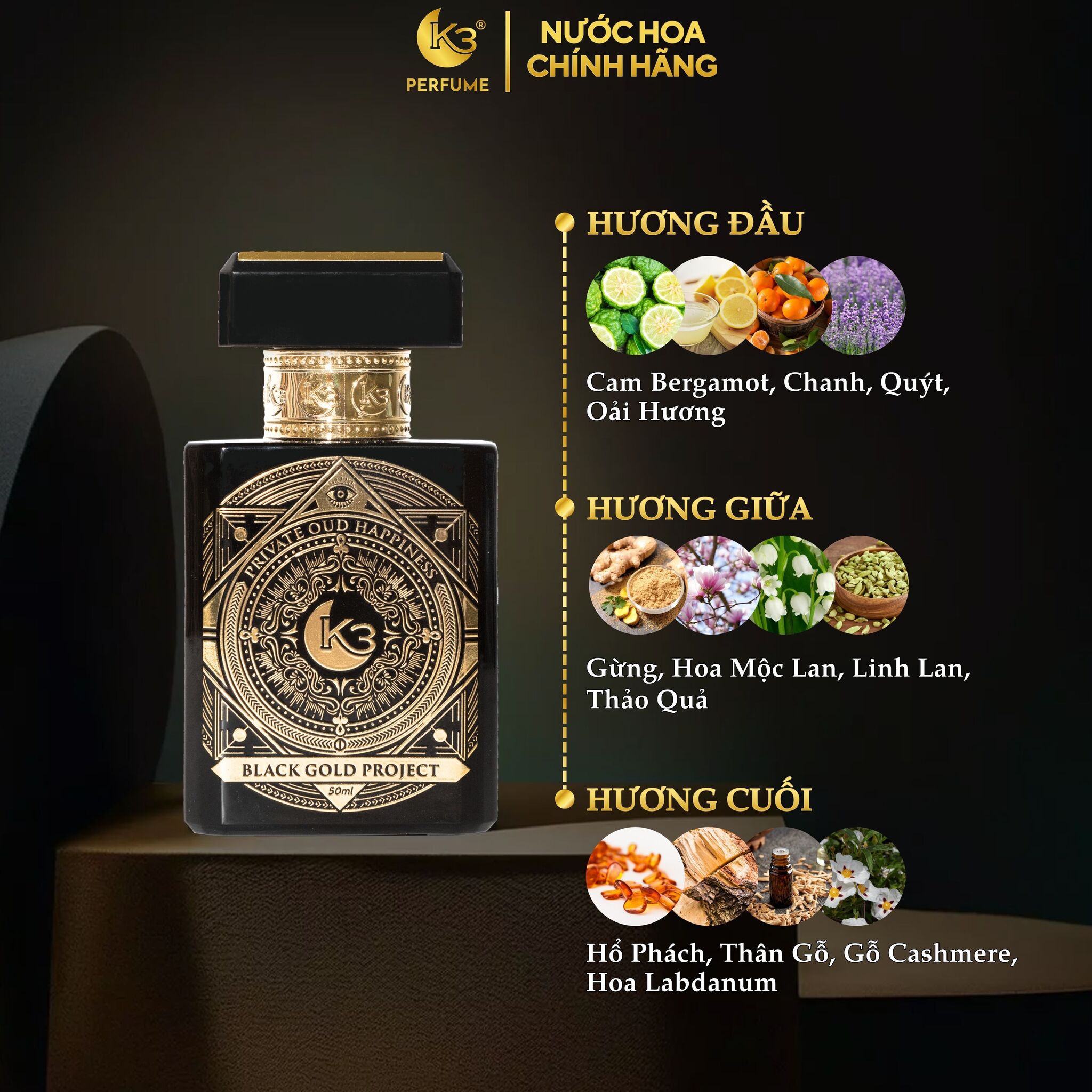 Nước Hoa Nam Black Gold Project
