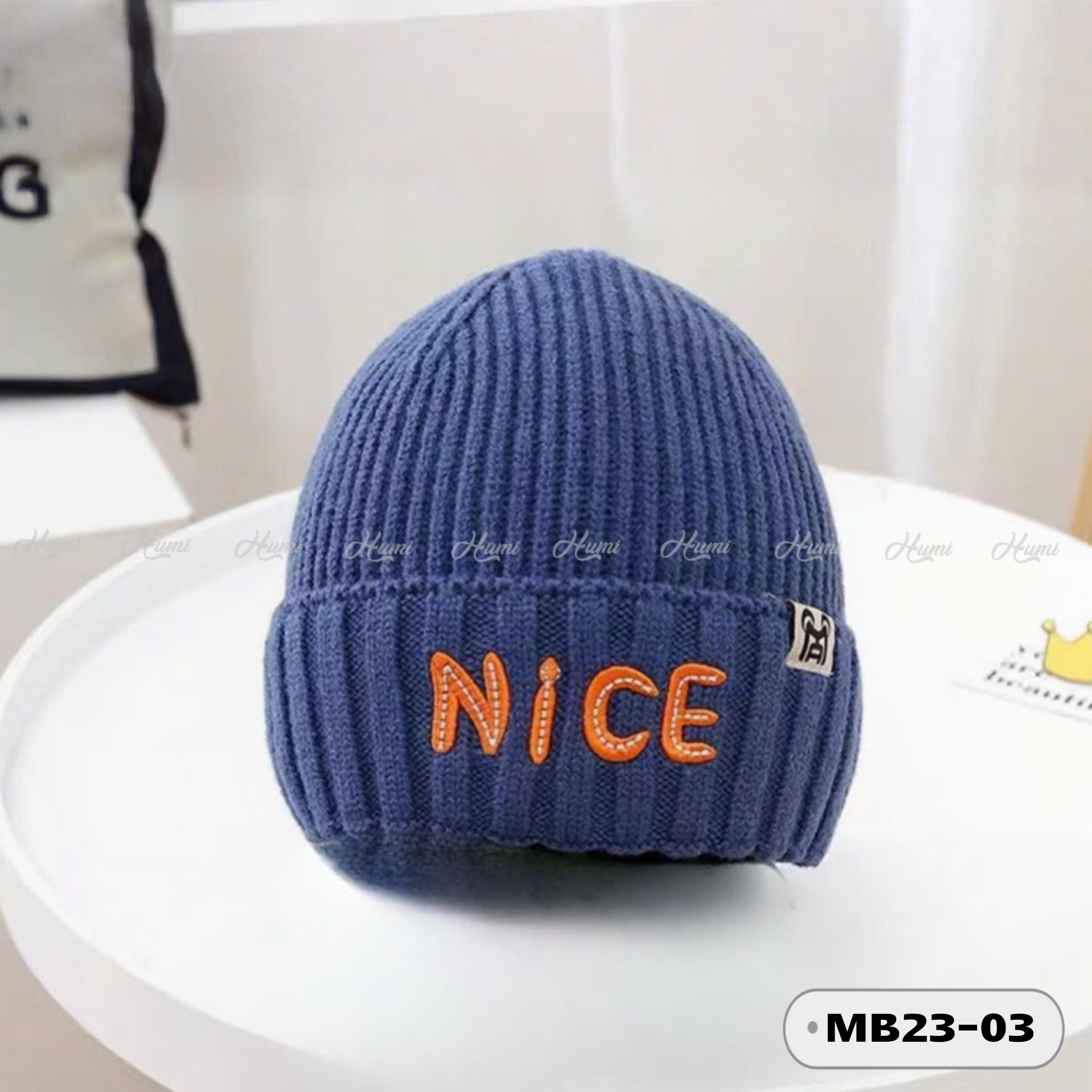 MŨ LEN TRẺ EM (MB23-03 Xanh)