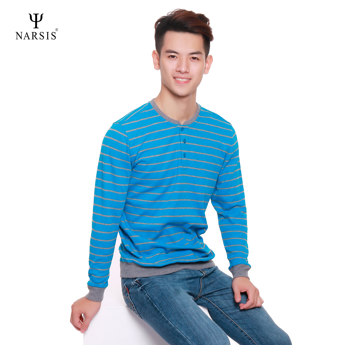 ÁO NAM THU ĐÔNG D7052 NARSIS CHẤT LIỆU THOÁNG MÁT, DỄ CHỊU, THOẢI MÁI CẢ NGÀY, DỄ VẬN ĐỘNG_thumbnail_0