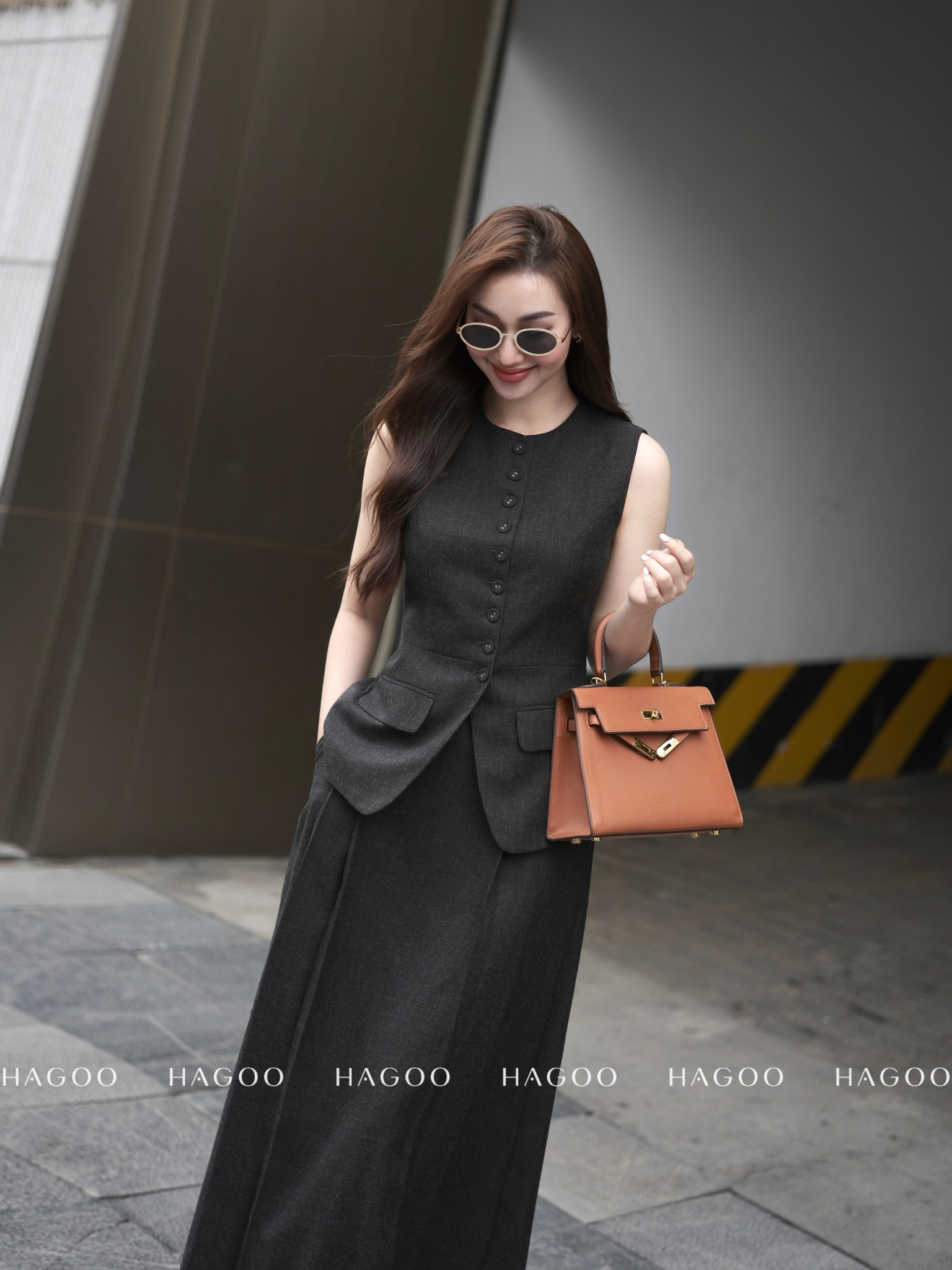 Áo Gile dáng dài HAGOO_thumbnail_2