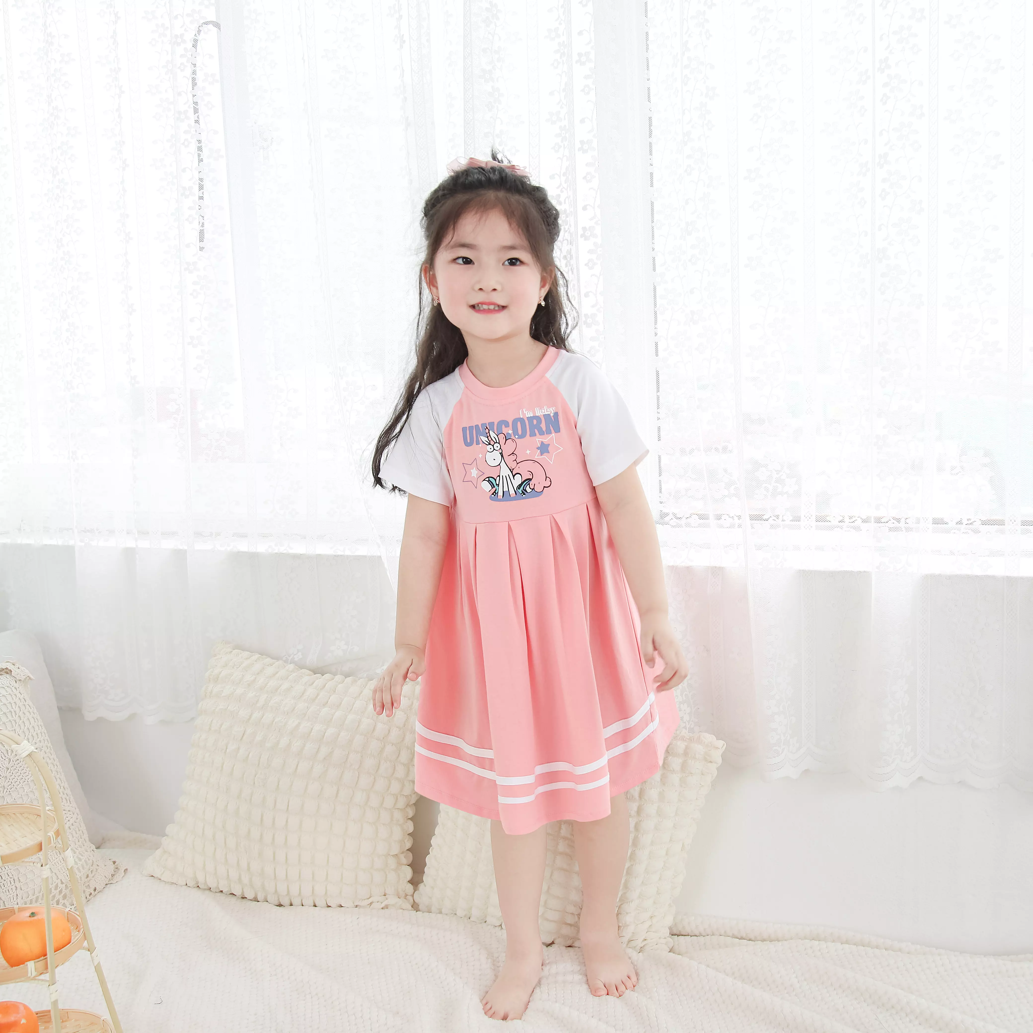 Váy thun in ngựa  hồng phối sọc_thumbnail_3