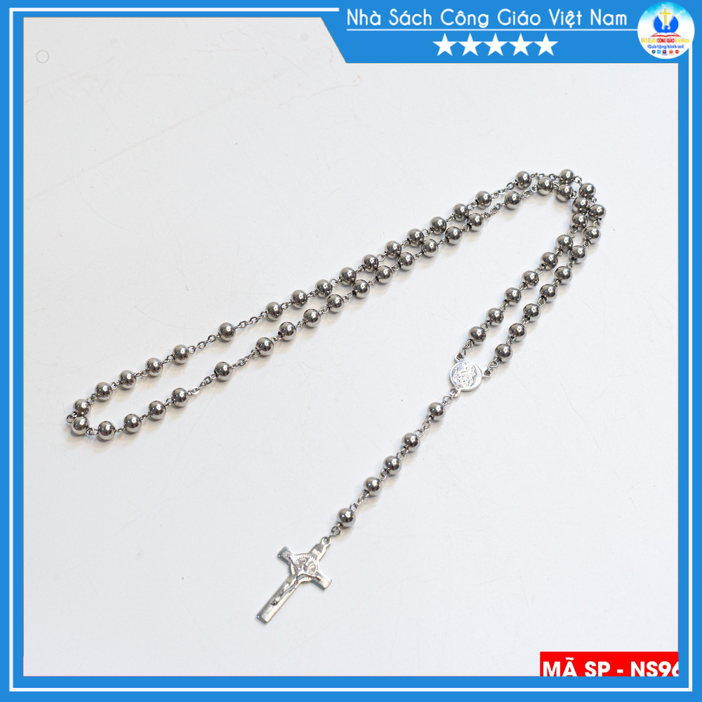 Vòng Mân Côi - Chuỗi Tràng hạt 50 inox tròn 6ly NS96 Quà tặng Công Giáo, GIÁNG SINH, Lễ quan thầy, sinh nhật