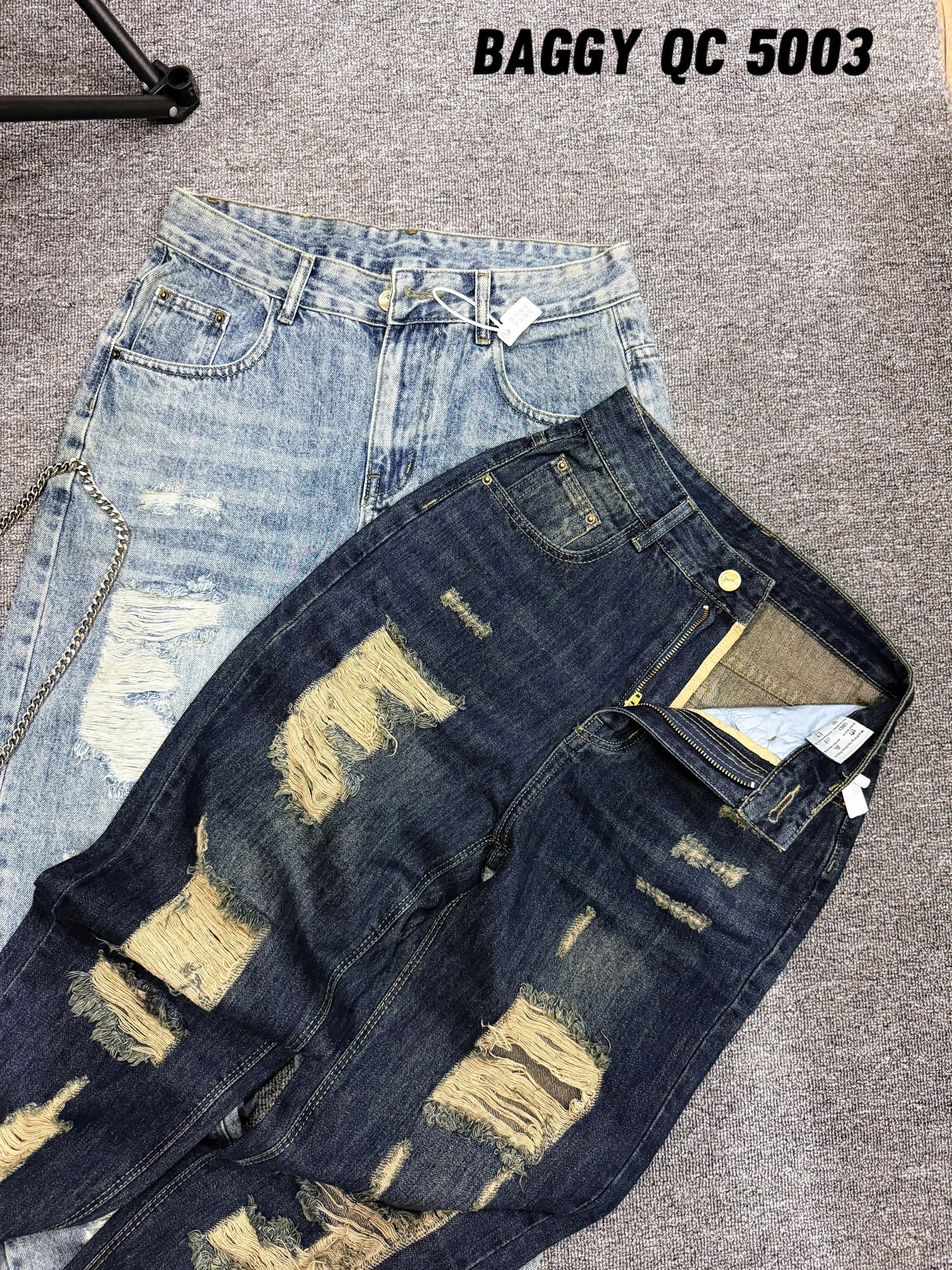 Quần baggy jean rách nhiều bigsize QJ5003 dành cho nàng béo mập từ 55-90kg_thumbnail_6