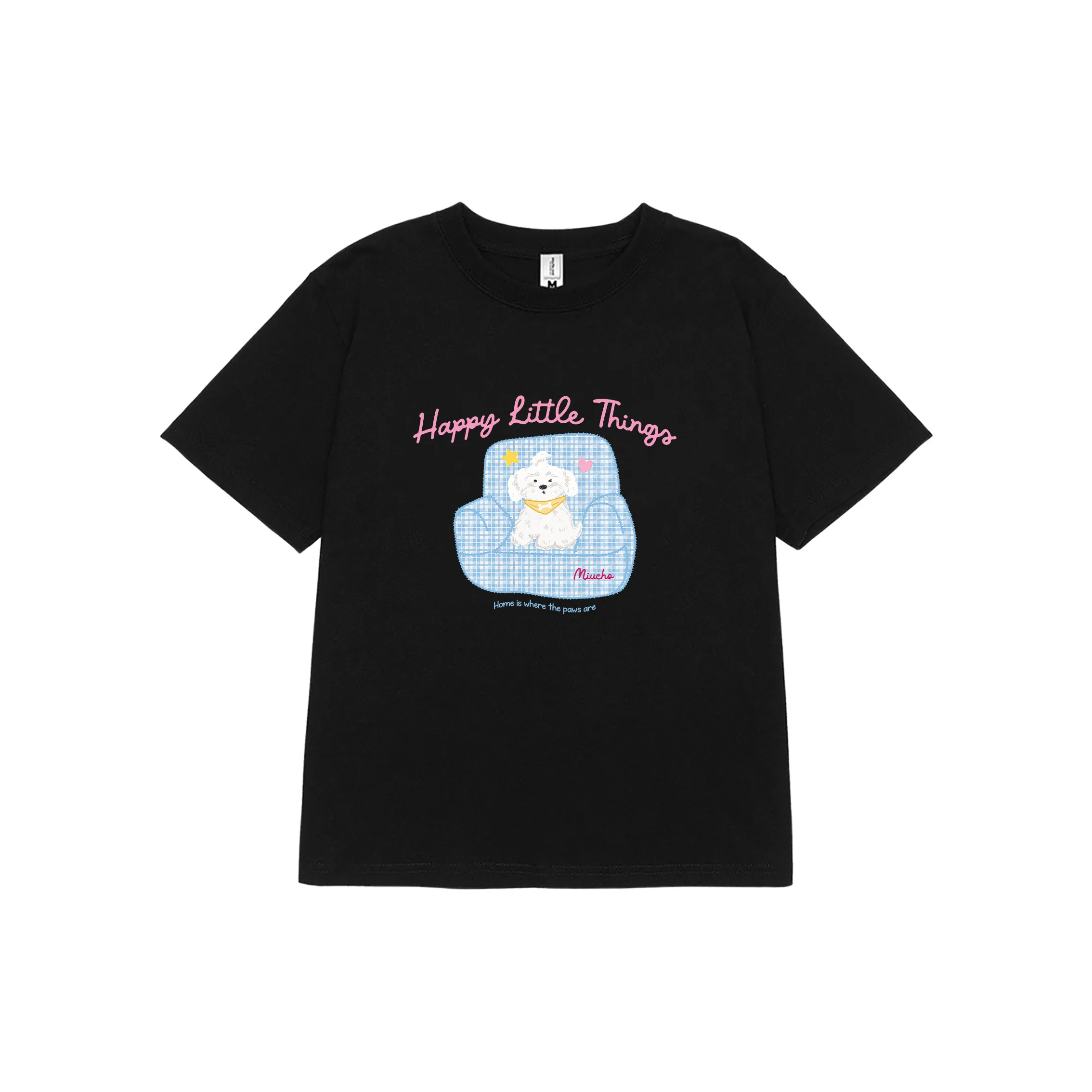 Áo baby tee nữ in hình cún cute 2609 Miucho tay ngắn cổ tròn vải cotton 2c thoáng mát in mix_thumbnail_8