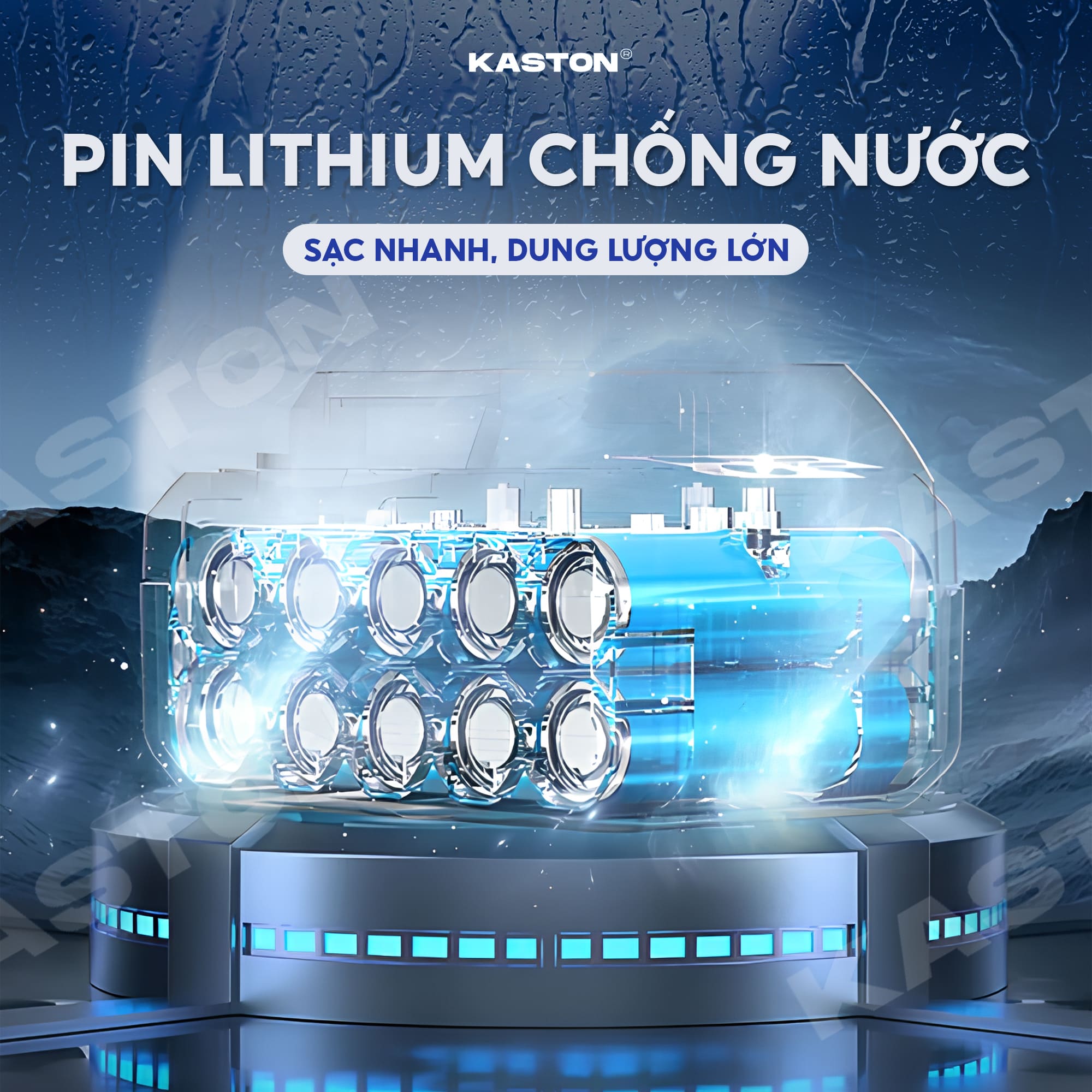 Máy rửa xe pin cao cấp Kaston -R12- Động cơ không chổi than, pin dung lượng lớn, nhỏ gọn, tiện dụng cho Ô Tô_thumbnail_3