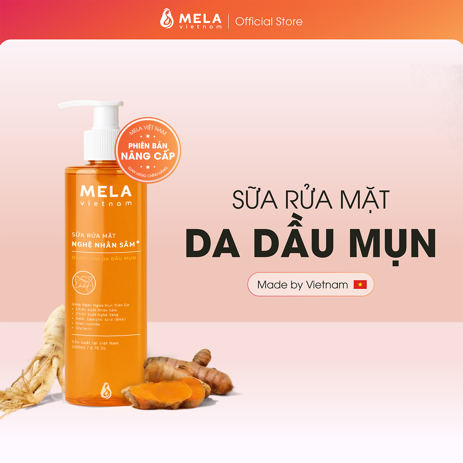 Sữa rửa mặt Nghệ - Nhân Sâm + (full size)