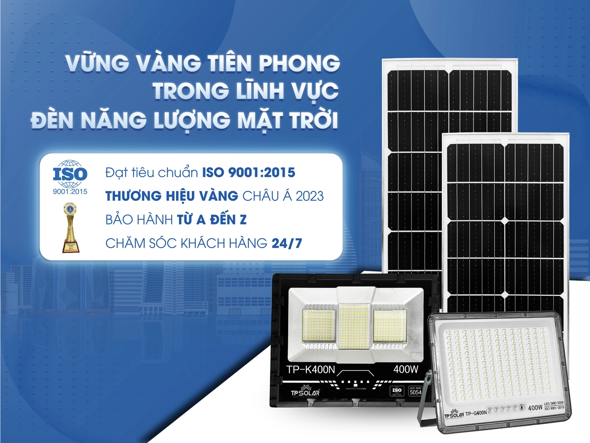 TP Solar ra mắt Đèn pha năng lượng mặt trời thế hệ mới: Tiết kiệm 79% điện năng, tuổi thọ 10 năm