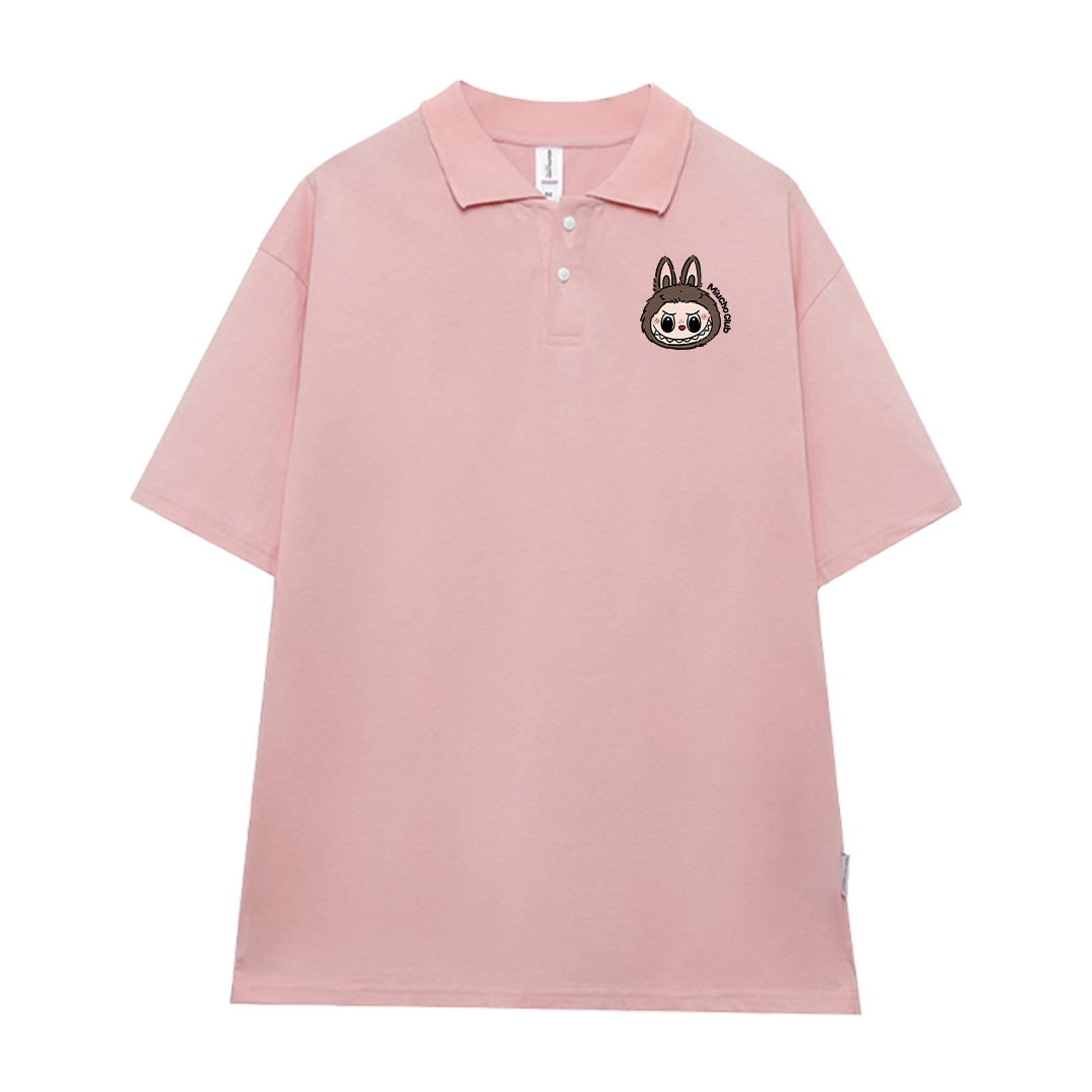 Áo polo labubu form rộng unisex PLD1399 Miucho tay ngắn vải cotton co giản cổ trụ in basic_thumbnail_7