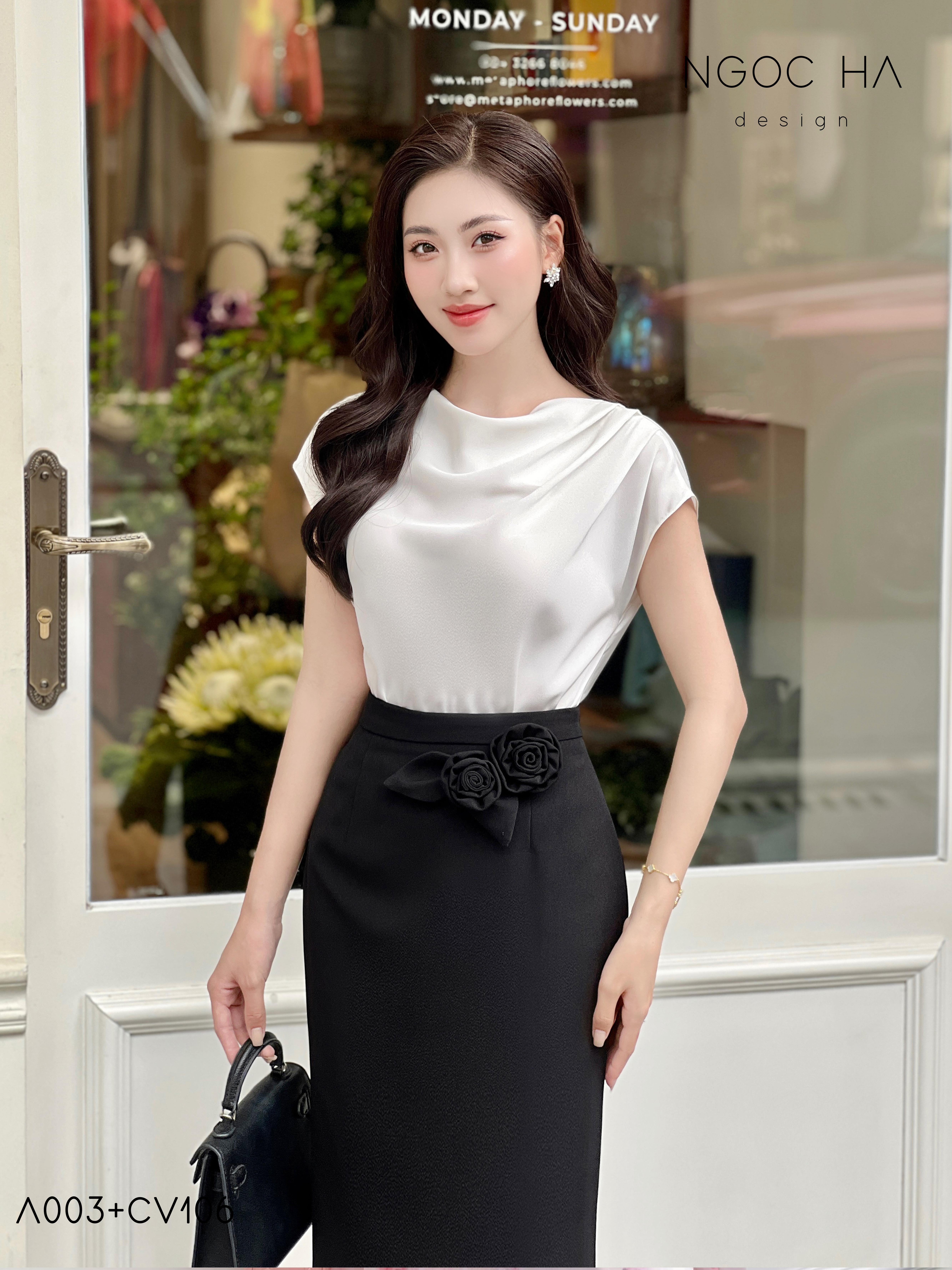 Mely Top_ Áo Lụa Cổ Đổ Rớt Vai A003_thumbnail_6