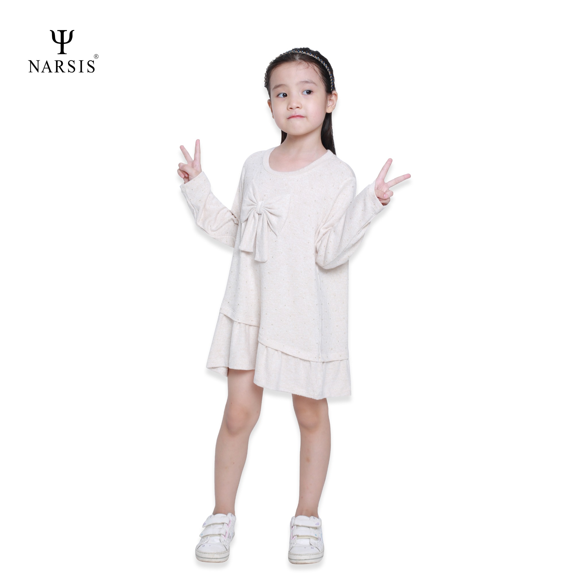 ÁO THU ĐÔNG BÉ GÁI KL0012 NARSIS VẢI LEN COTTON ẤM ÁP, THOÁNG MÁT, GIỮ ẤM TỐT, MỀM MẠI_thumbnail_0