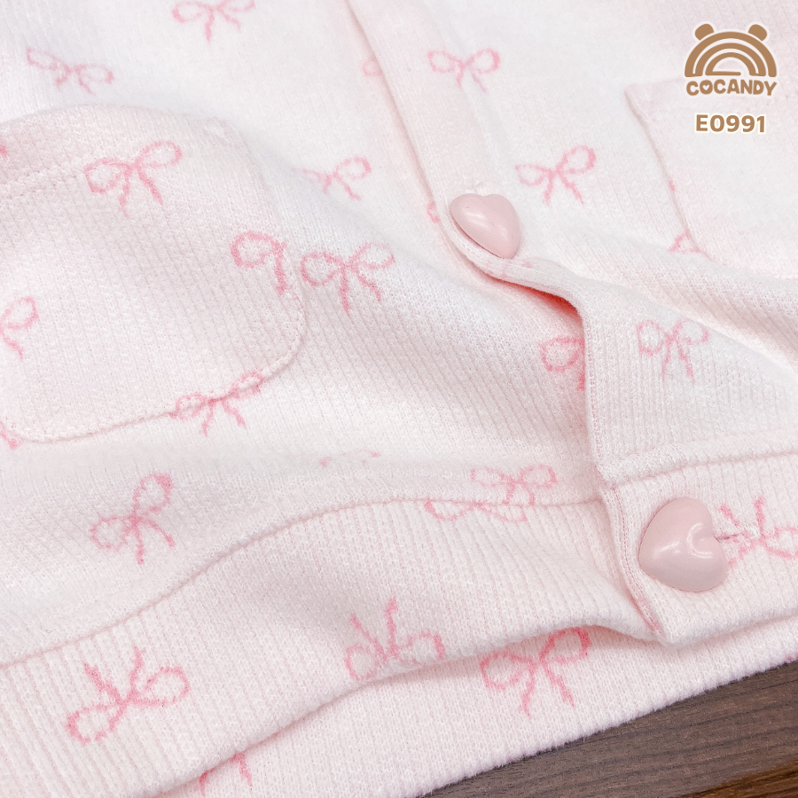 Áo khoác HỒNG họa tiết nơ hồng cổ sen_thumbnail_5