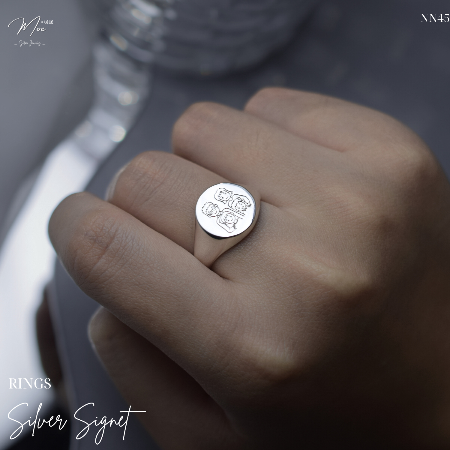 NN45 - Nhẫn nam Silver Signet_thumbnail_1