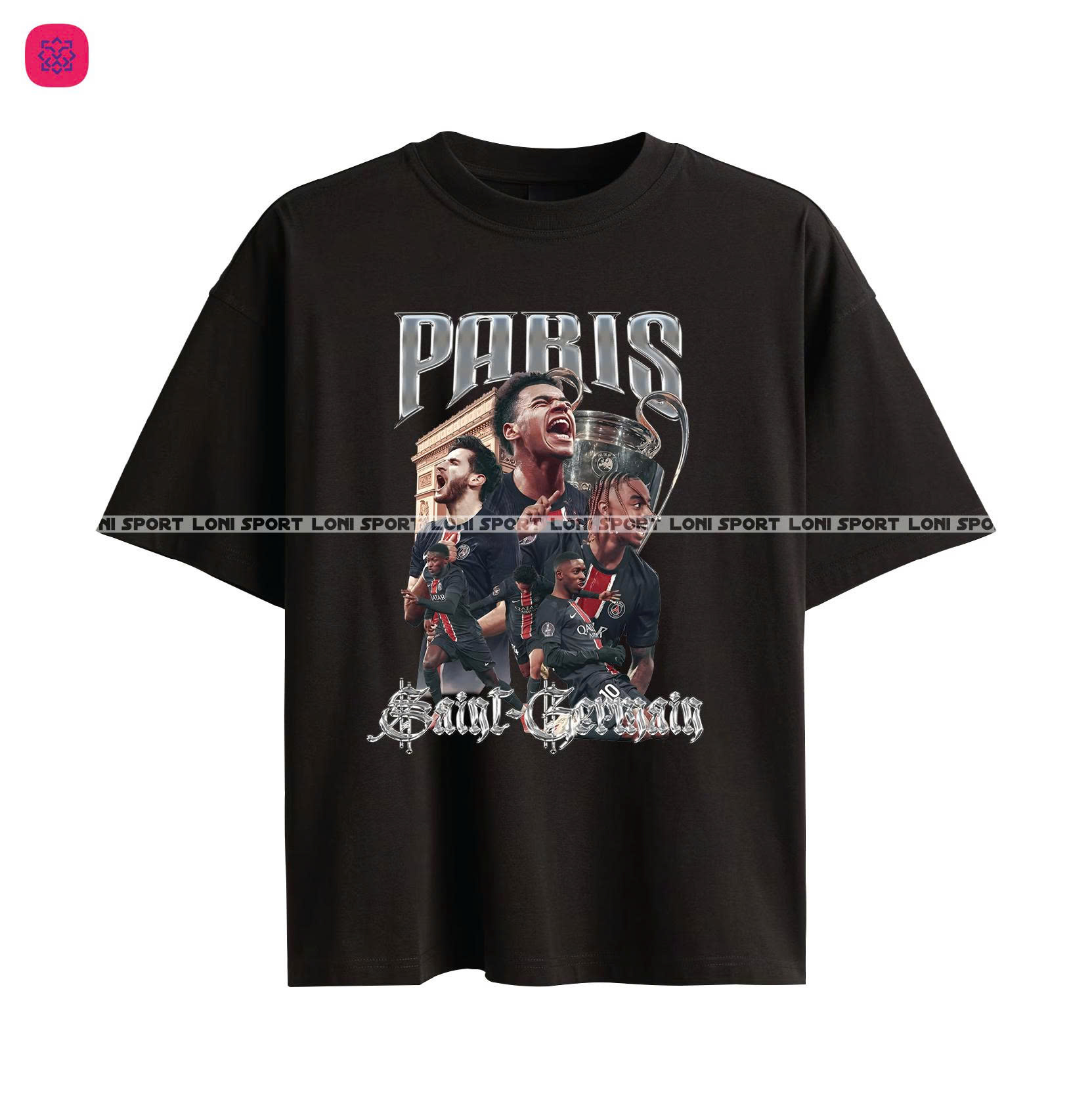 Áo thun nam nữ PSG CHAMPIONS  - 100% Cotton