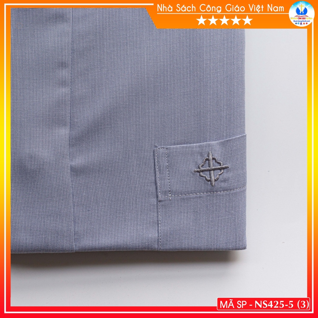Áo Sơ Mi cổ côn linh mục dài tay NS425-5 Quà tặng  Lễ quan thầy, truyền chức, sinh nhật cha xứ_thumbnail_2