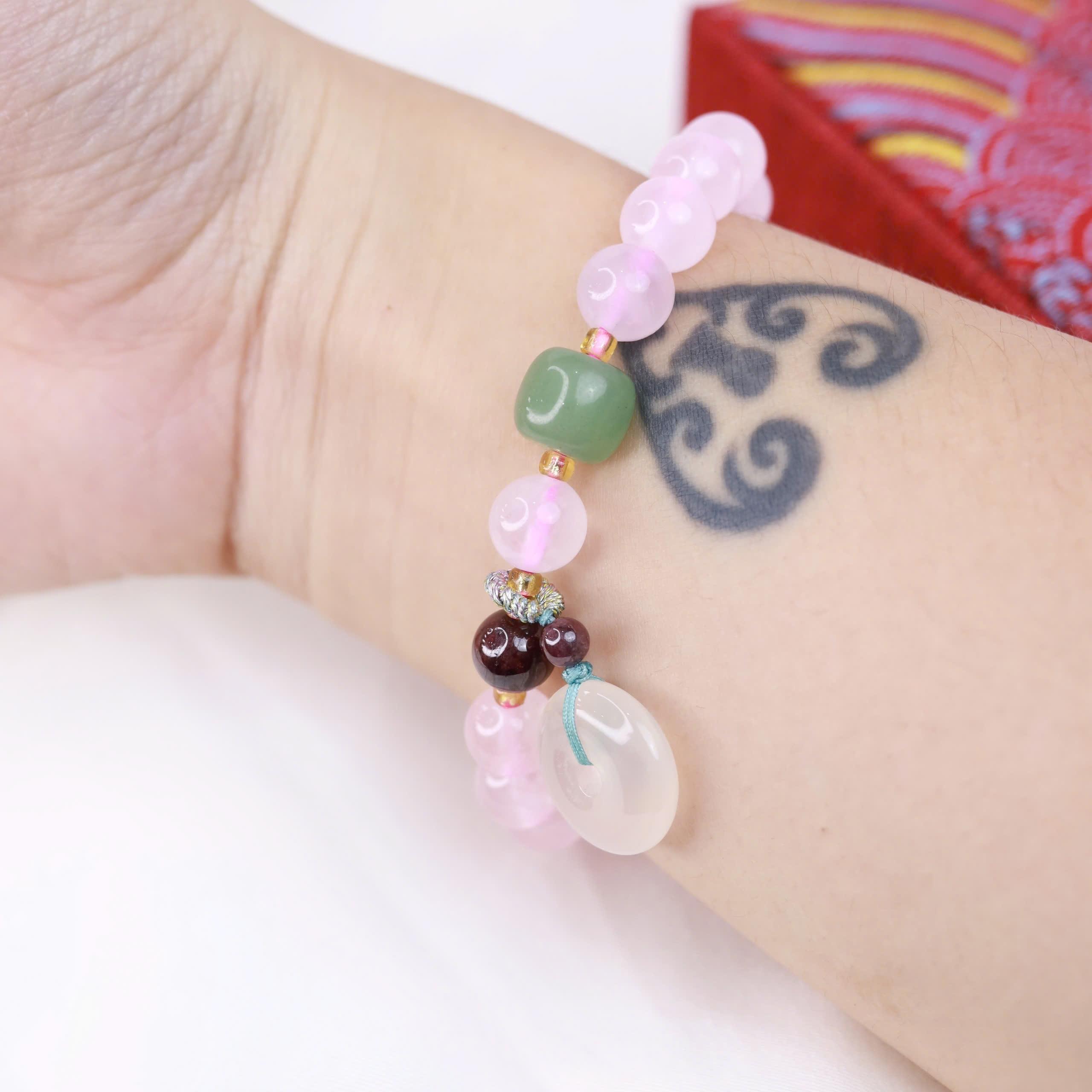 Vòng tay thạch anh hồng mix đồng điếu_thumbnail_4