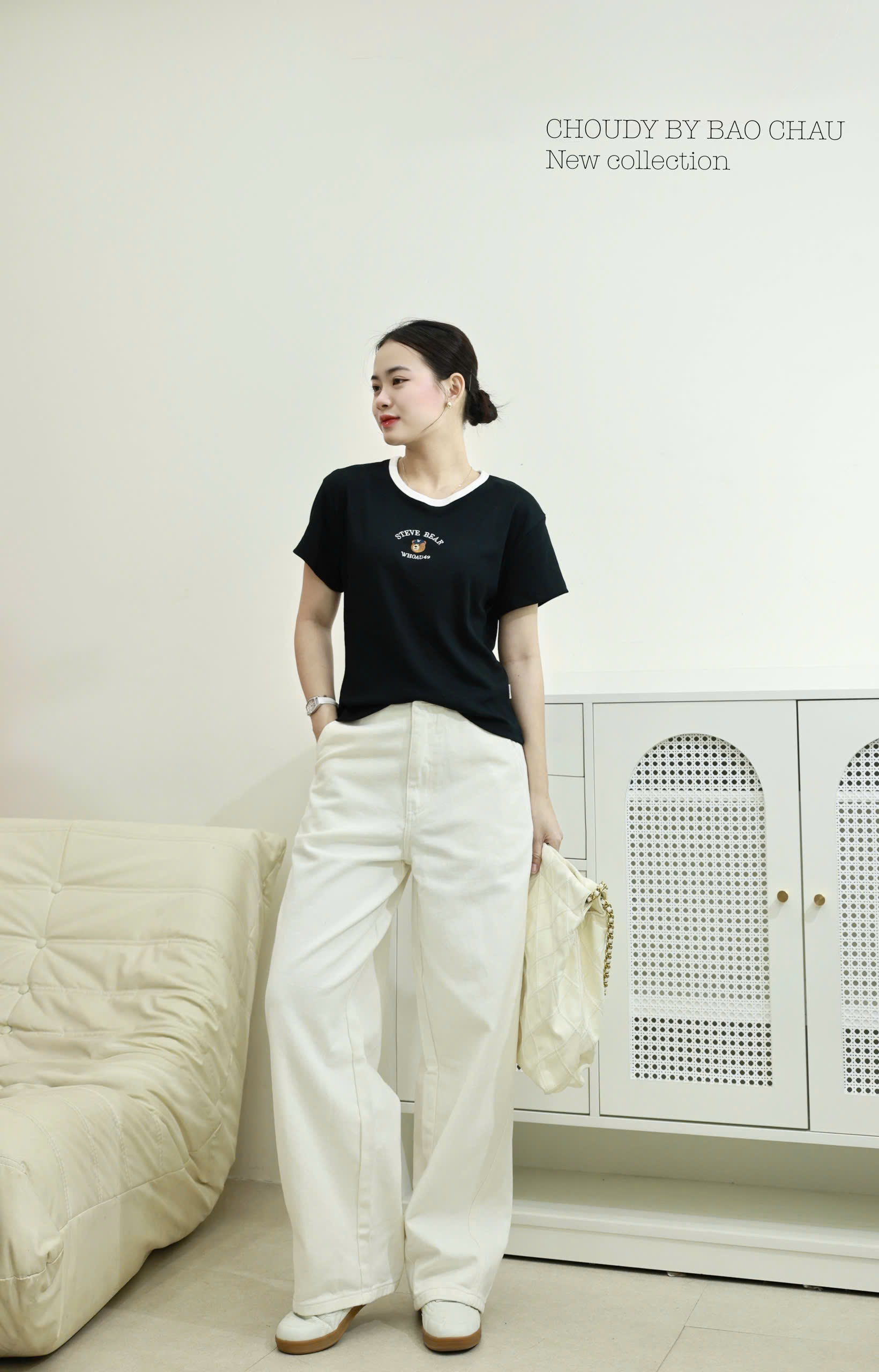 SALE U641 QUẦN JEAN SUÔNG TRẮNG