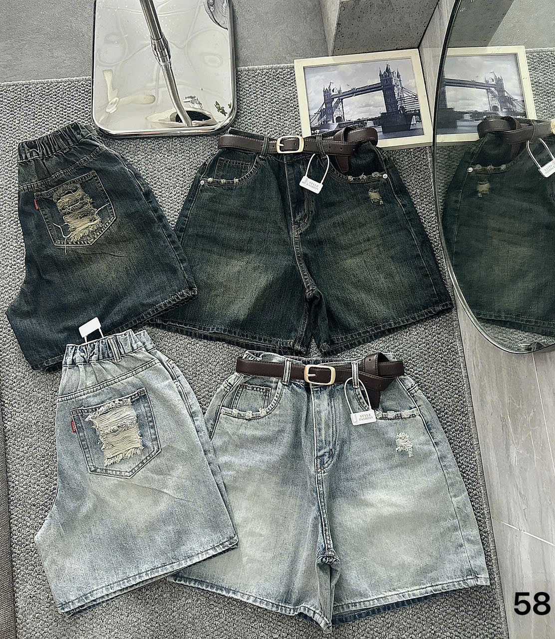 Quần lửng lưng thun túi rách kiểu bigsize QSJ58 dành cho nàng béo mập từ 55-90kg_thumbnail_5