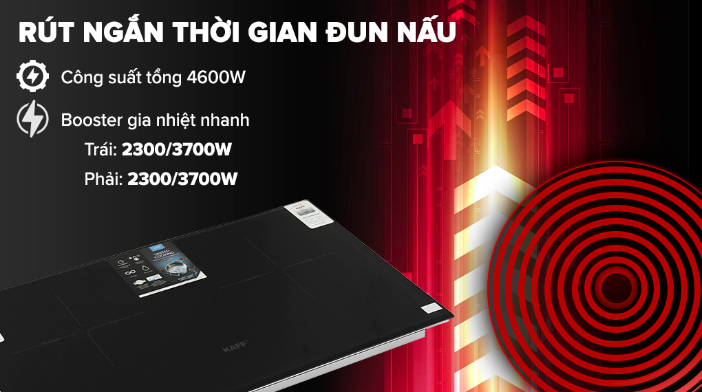 Bếp từ đôi lắp âm KAFF KF-HID7348II - Công suất