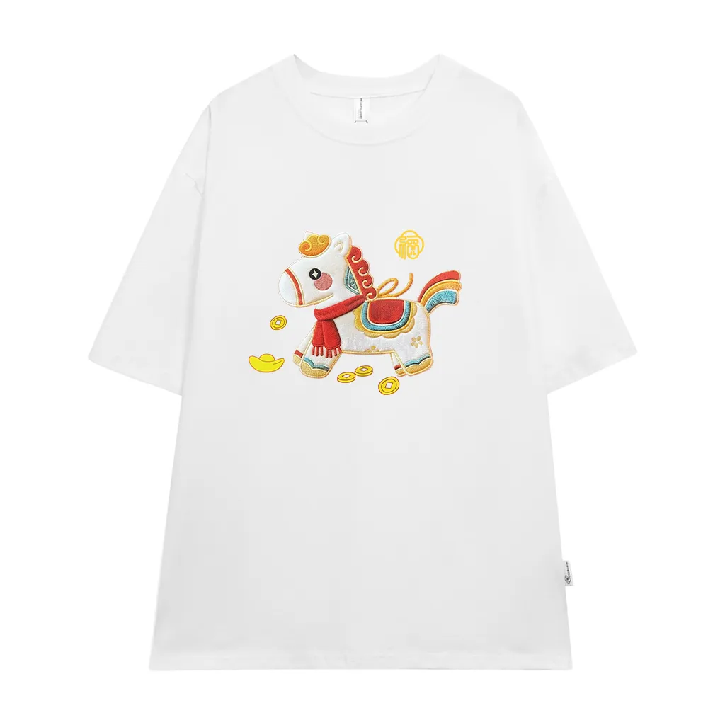 Áo thun bé và gia đình Kado vải thoáng mát thấm hút tốt Ngựa Kỳ Lân 2963_thumbnail_0