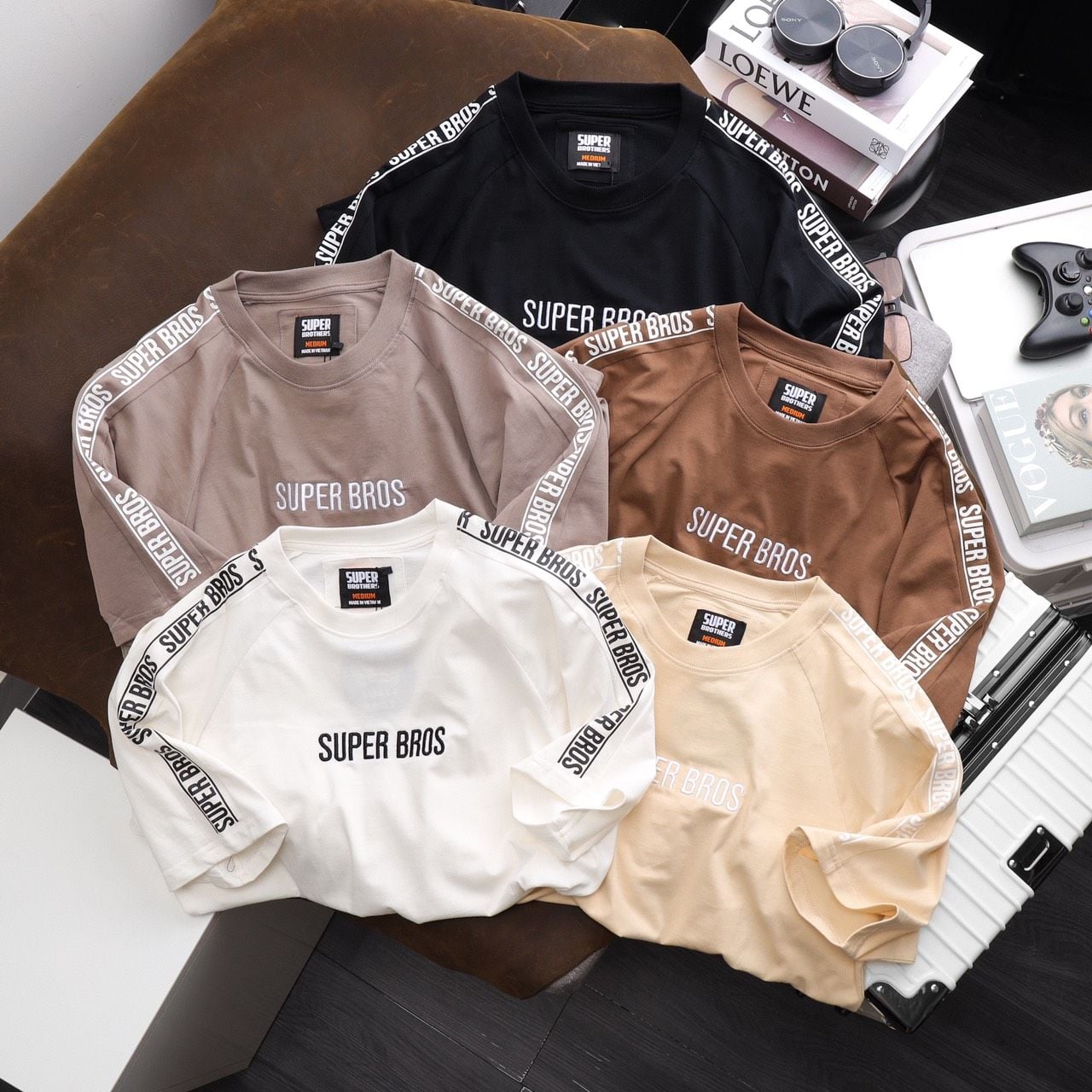 Áo Thun Super Brother Line Đủ Màu