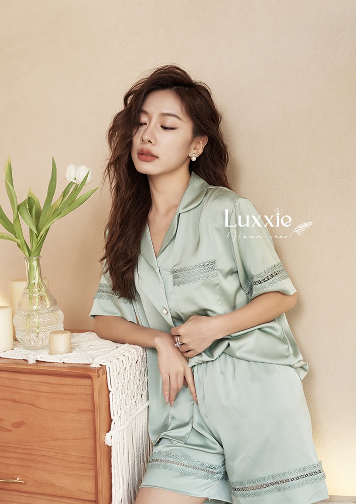 N109C Pijama lụa ngấn ren cộc đùi_thumbnail_8