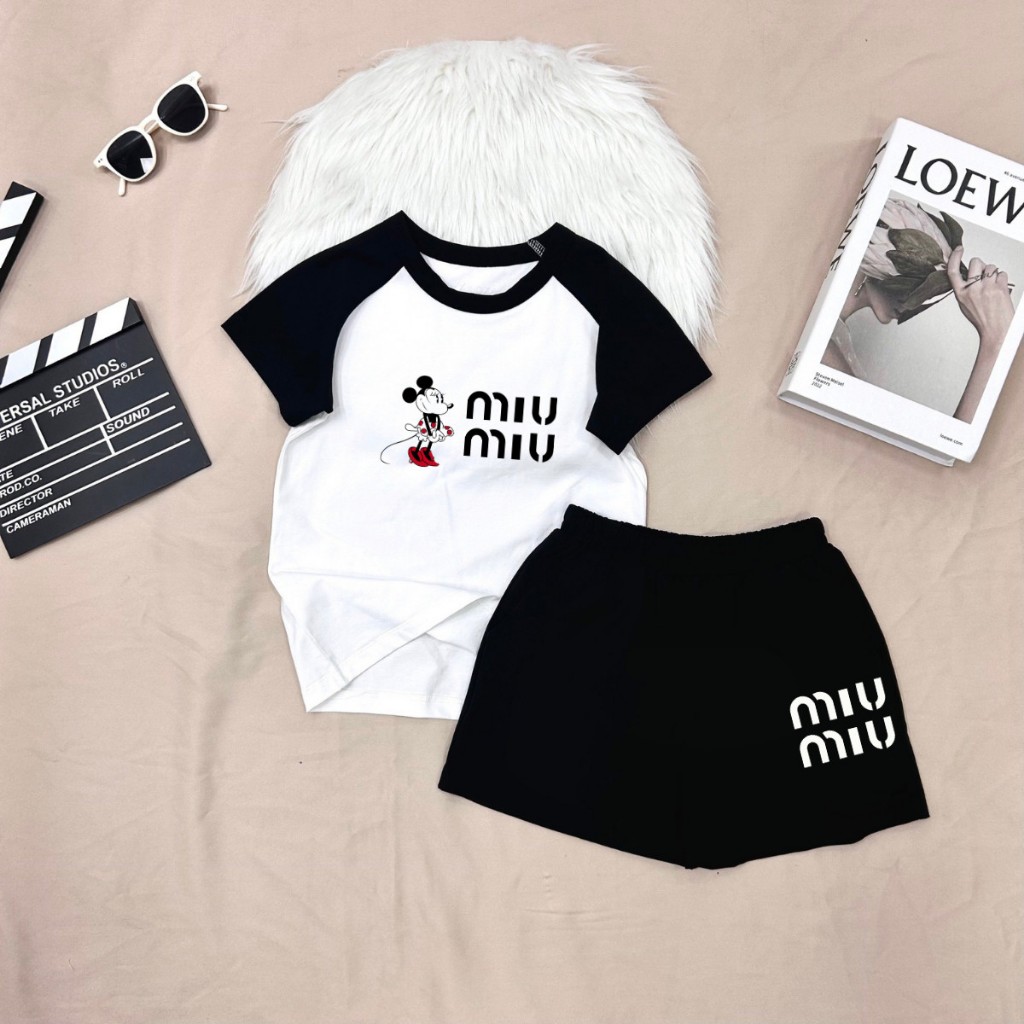 Đồ bộ cho bé gái in hình 'Mickey Miu Miu'-  Loza Kids FB90_thumbnail_4