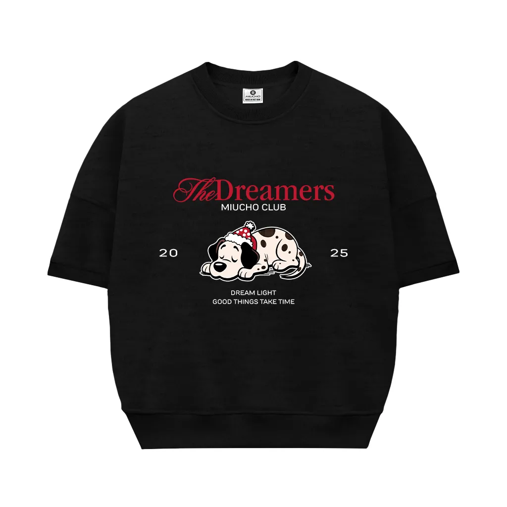 Áo sweater tay ngắn form boxy hình cún dễ thương 2598 Miucho chất vải nỉ 2 da cao cấp thoáng mát in mix_thumbnail_7