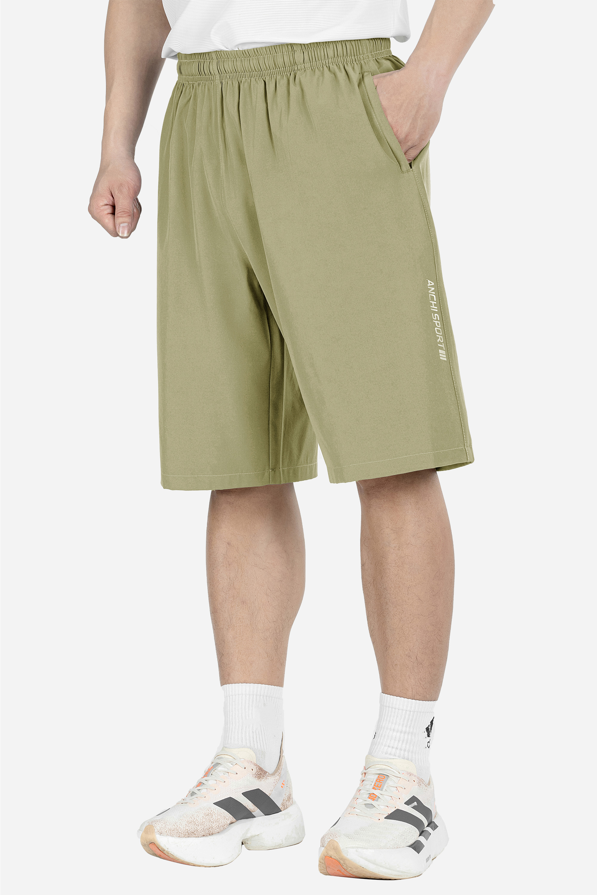 Quần Soọc Gió Exdry Nam Trung Niên ANCHI Dáng Suông Dài Qua Gối Màu Ghi Đậm_thumbnail_56