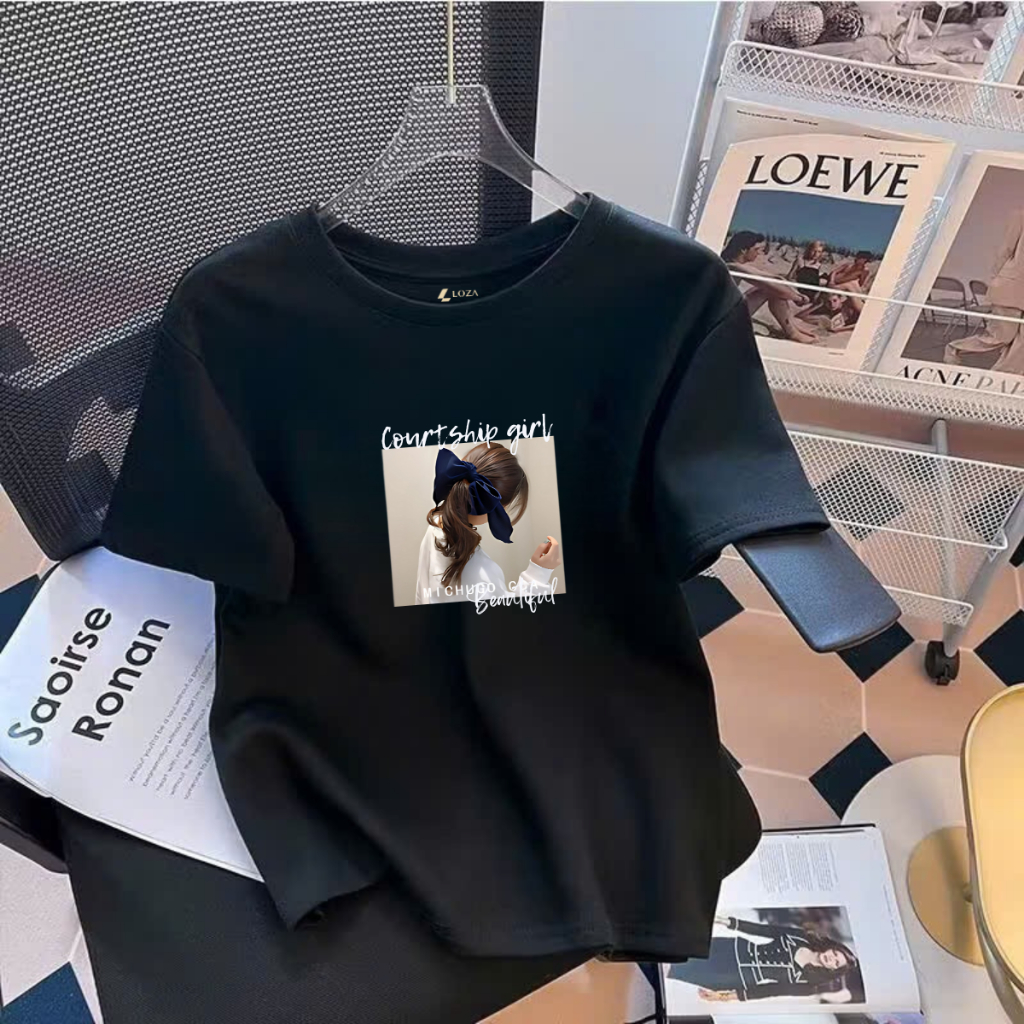 Áo phông nữ form vừa chất liệu thun cotton 4 chiều - LOZA G0259_thumbnail_6