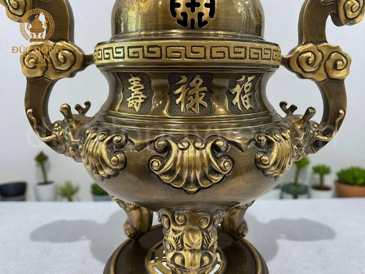 Bộ ngũ sự hoa văn sòi đúc đồng vàng_thumbnail_4