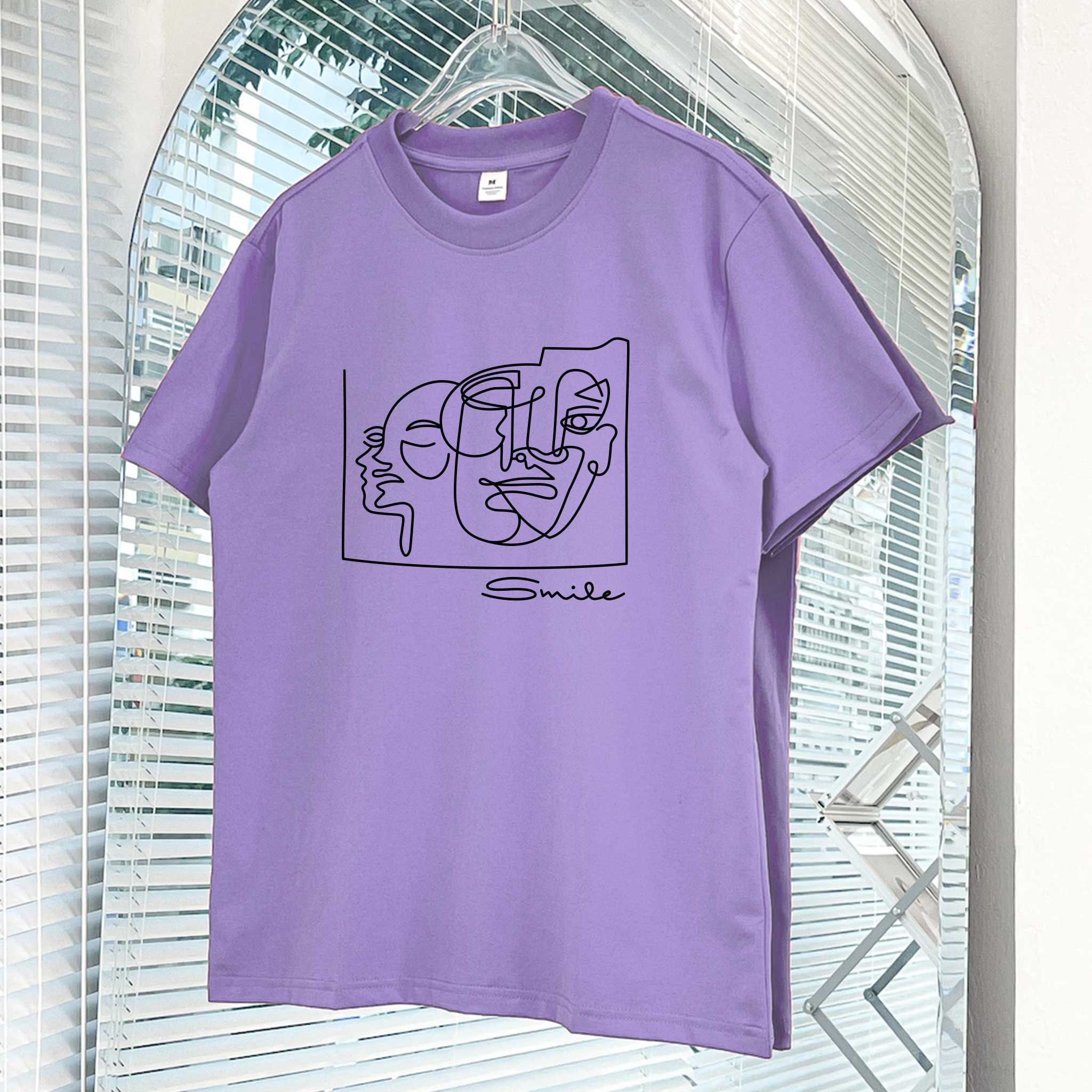 Áo thun nữ form vừa regular tôn dáng ARD1519 Miucho Chic chất vải cotton co giãn tay ngắn in artwork_thumbnail_10