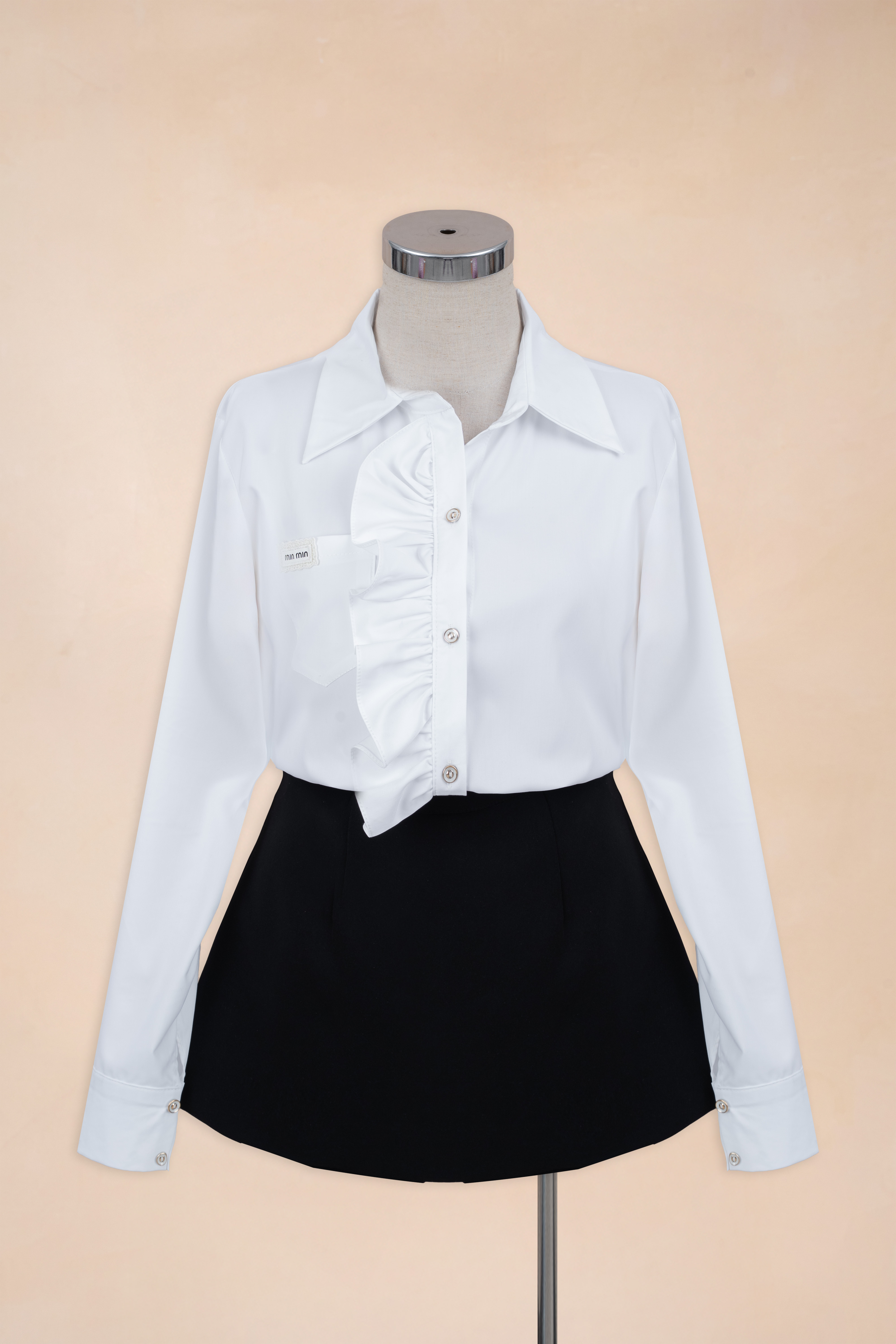 Sơ Mi Phối Bèo Dọc