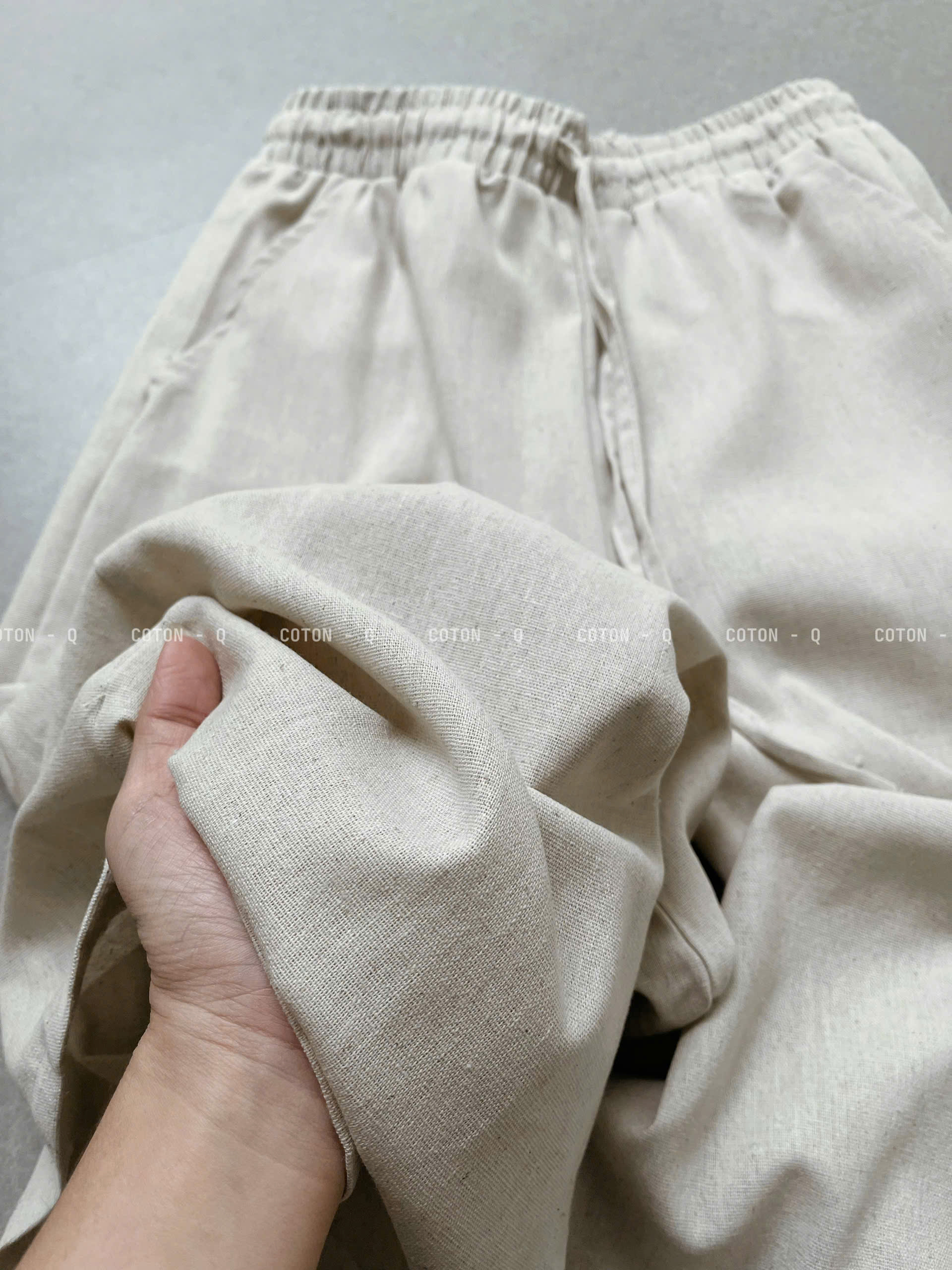 Quần linen lưng thun ( ĐEN )_thumbnail_17