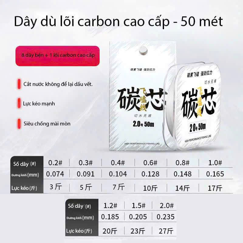Dây Pe Lõi Carbon Làm Thẻo Cuộn 50M_thumbnail_2