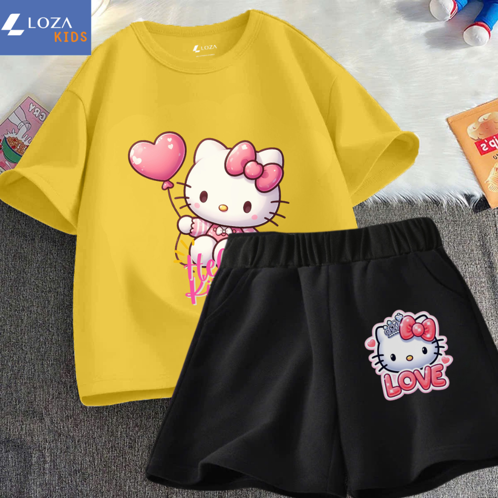 Bộ đồ bé gái in hình Mèo Hello Kitty - Loza Kids SB291_thumbnail_8