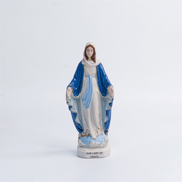 Tượng sứ Mẹ Ban Ơn 15cm Xanh ✔_thumbnail_2