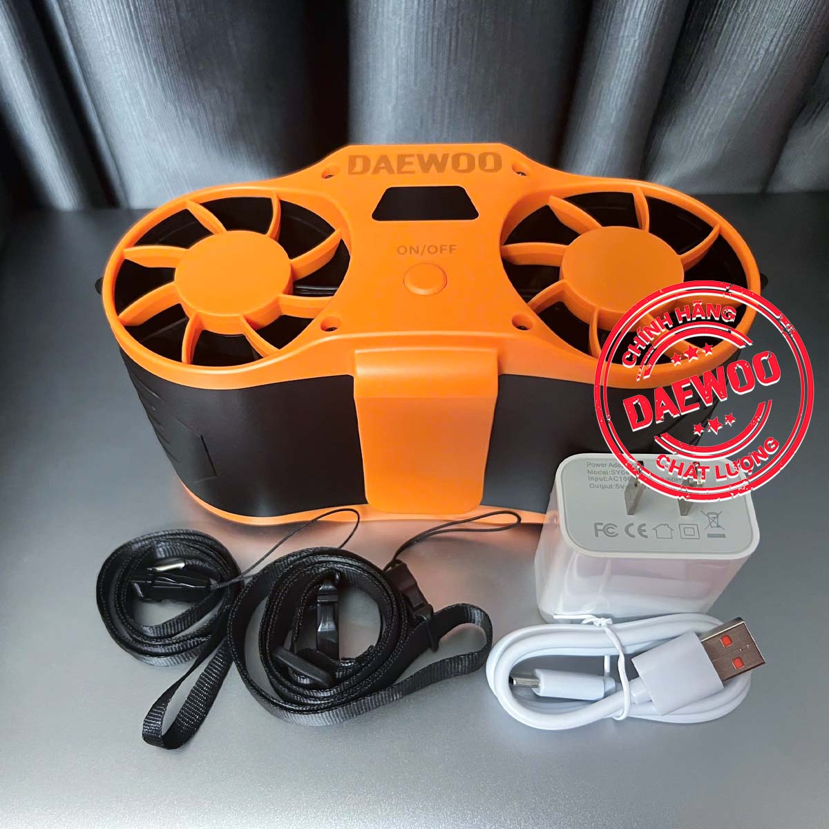 Quạt đeo thắt lưng Daewoo chính hãng Pin 20000mAh 10000mAh sử dụng liên tục 13 đến 25 giờ_thumbnail_2