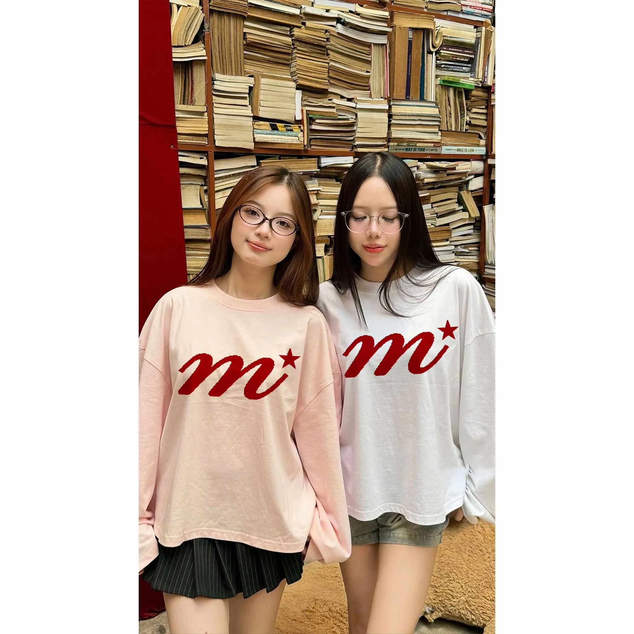 Áo thun boxy unisex Miucho cotton thoáng mát co giãn 2 chiều in chữ basic 2694_thumbnail_6