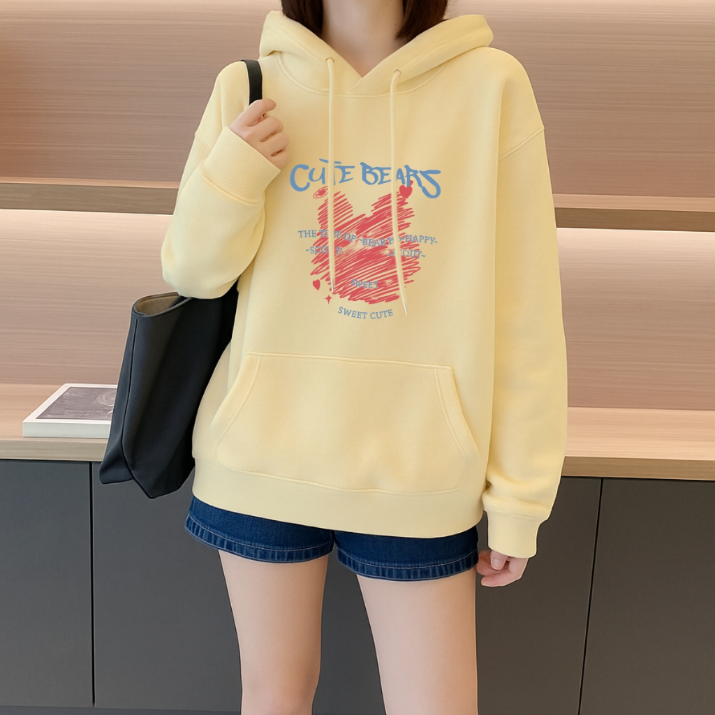 [Form Rộng] Áo hoodie nữ in hình Cute Bears - Loza NM6926-1_thumbnail_1