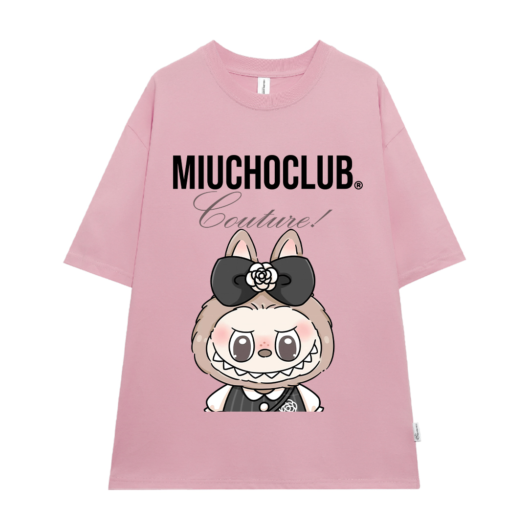 Áo thun labubu form rộng nhiều màu sắc ATD1471 Miucho tay ngắn cổ tròn in mix_thumbnail_7